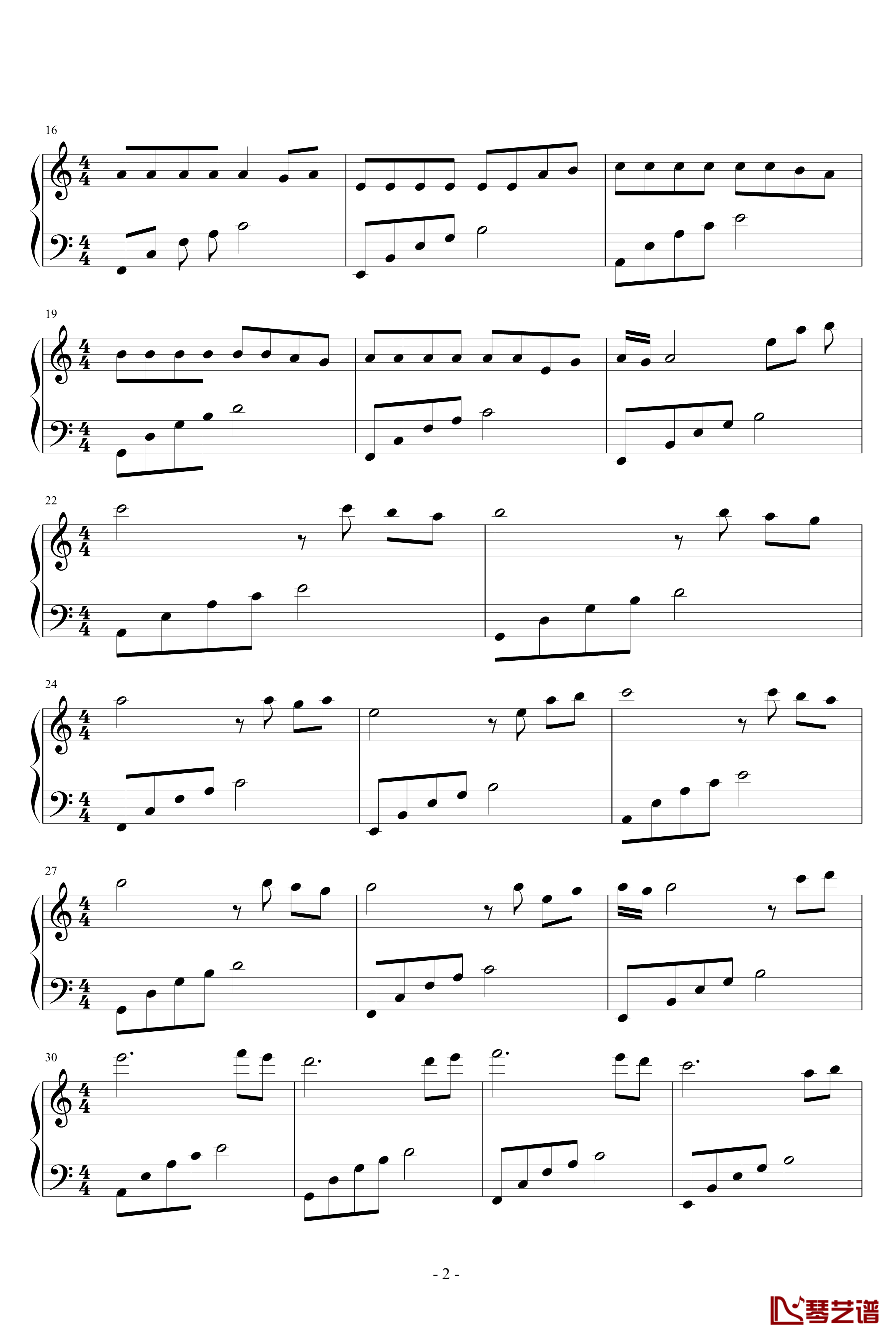 思念钢琴谱-Chopinist2