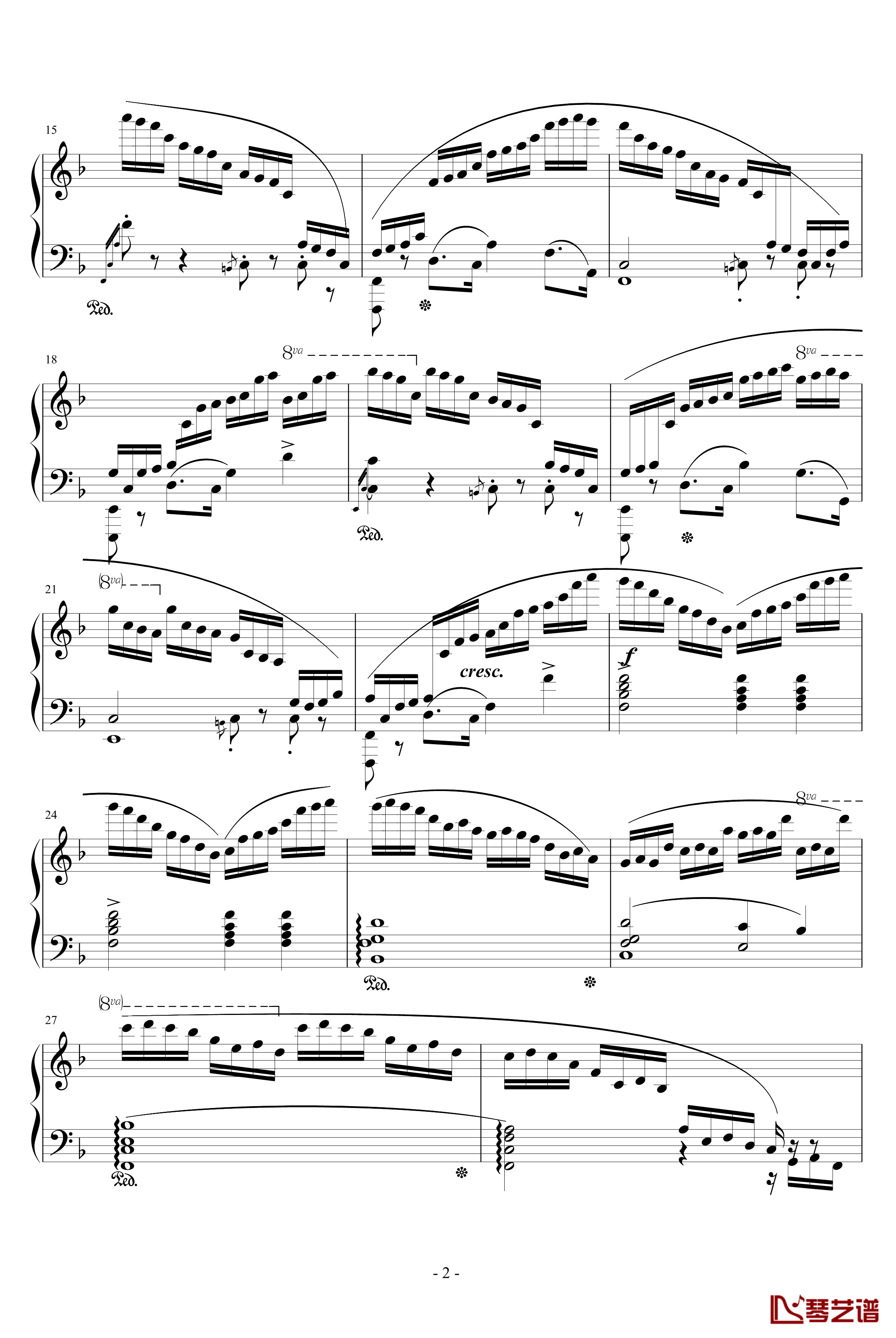 肖邦练习曲8钢琴谱-肖邦-chopin2