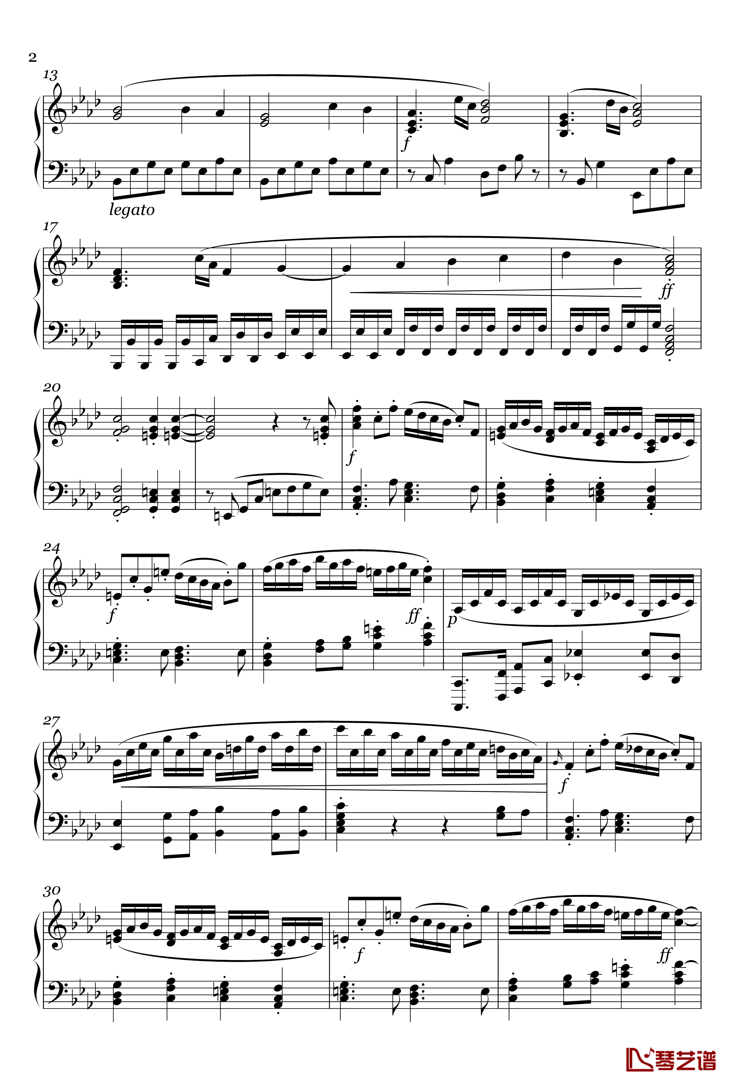 Allegro Vivace, Op.1 No.2钢琴谱-Rachmania!2