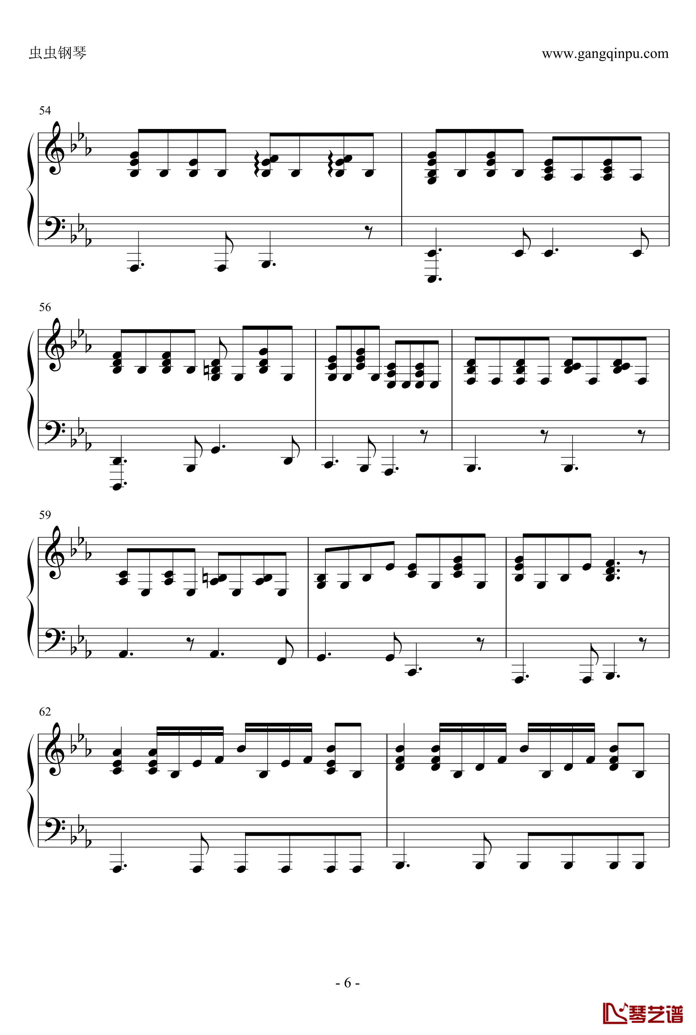 石榴石钢琴谱-《穿越时空的少女》主题曲伴奏-奥华子6