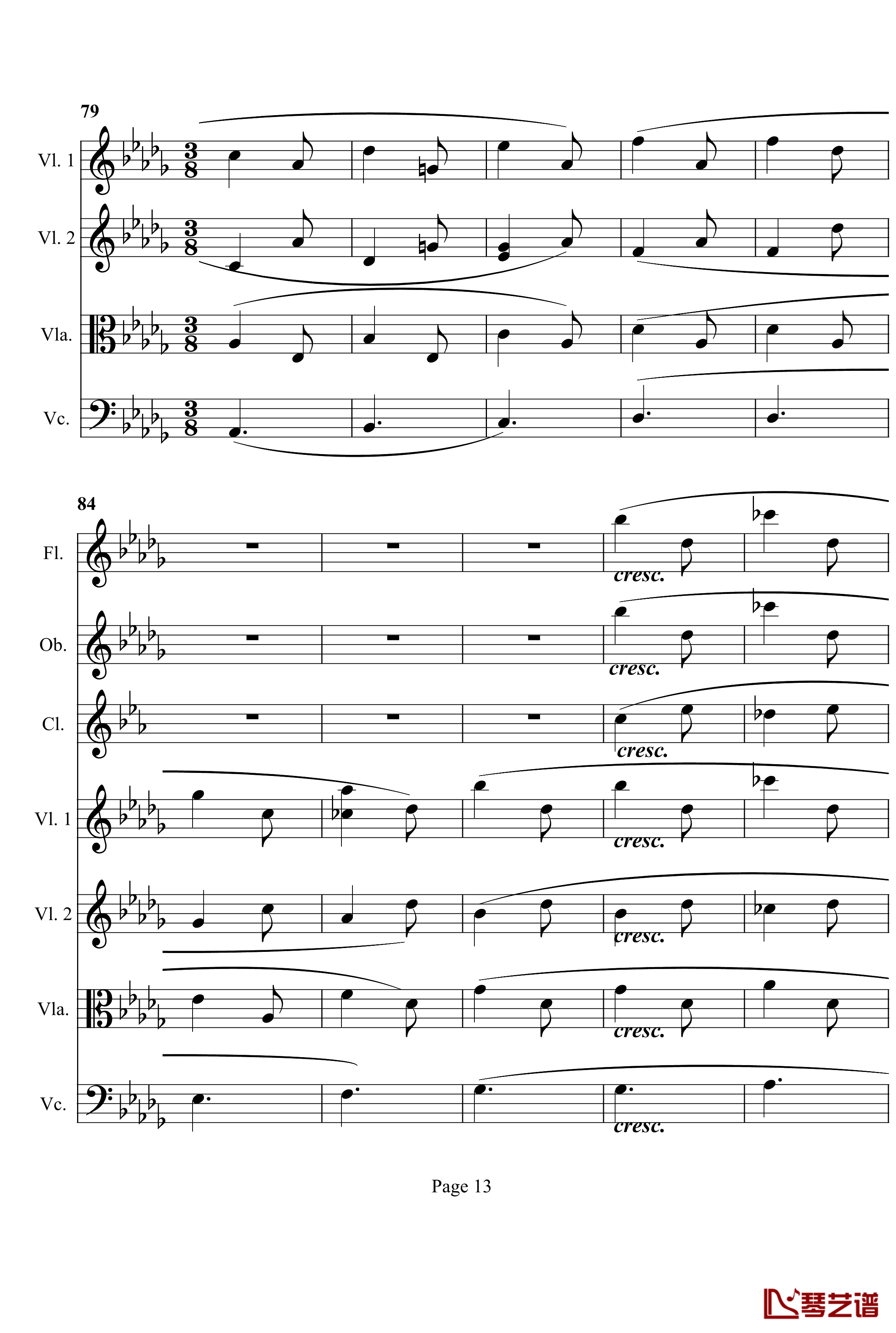 奏鸣曲之交响钢琴谱-第12首-Ⅱ-贝多芬-beethoven13