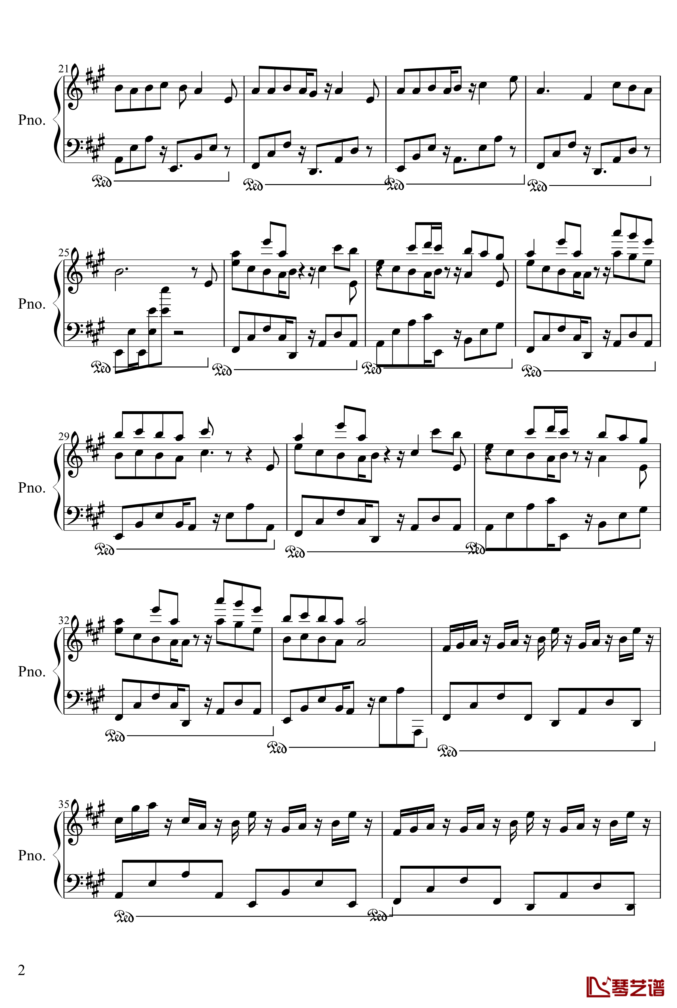 戀率方程式钢琴谱-初音-初音未來2