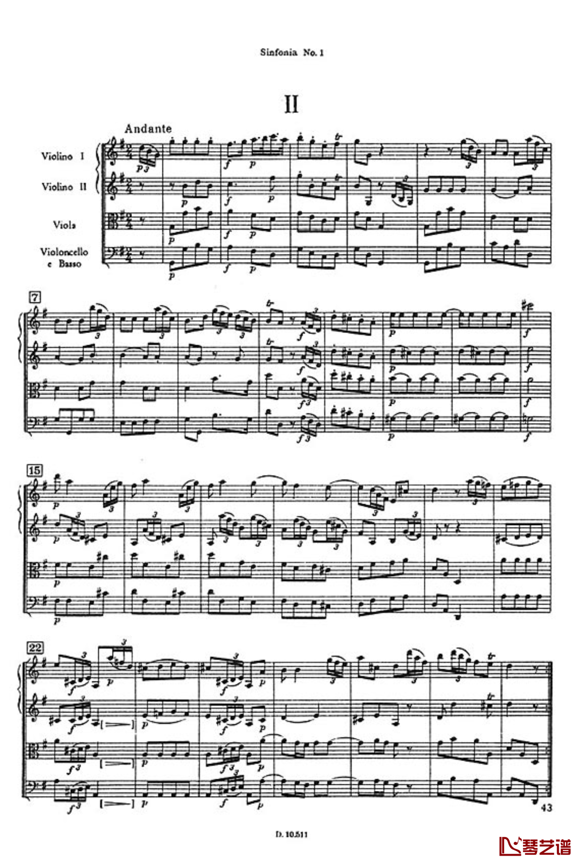 D大调第一交响曲钢琴谱-海顿9