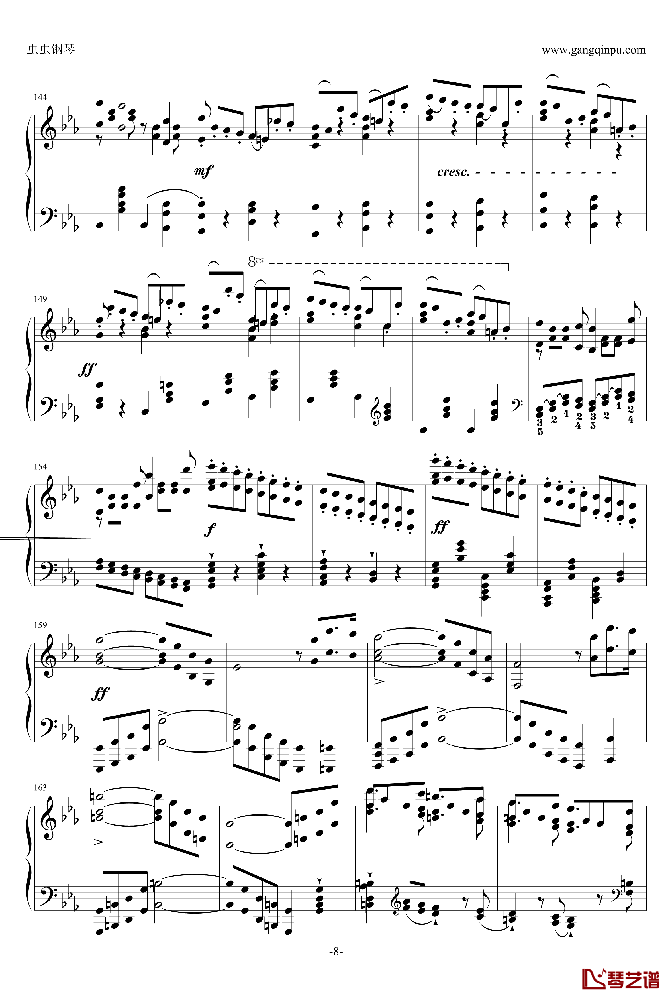 自由射手序曲钢琴谱-韦伯-李斯特8