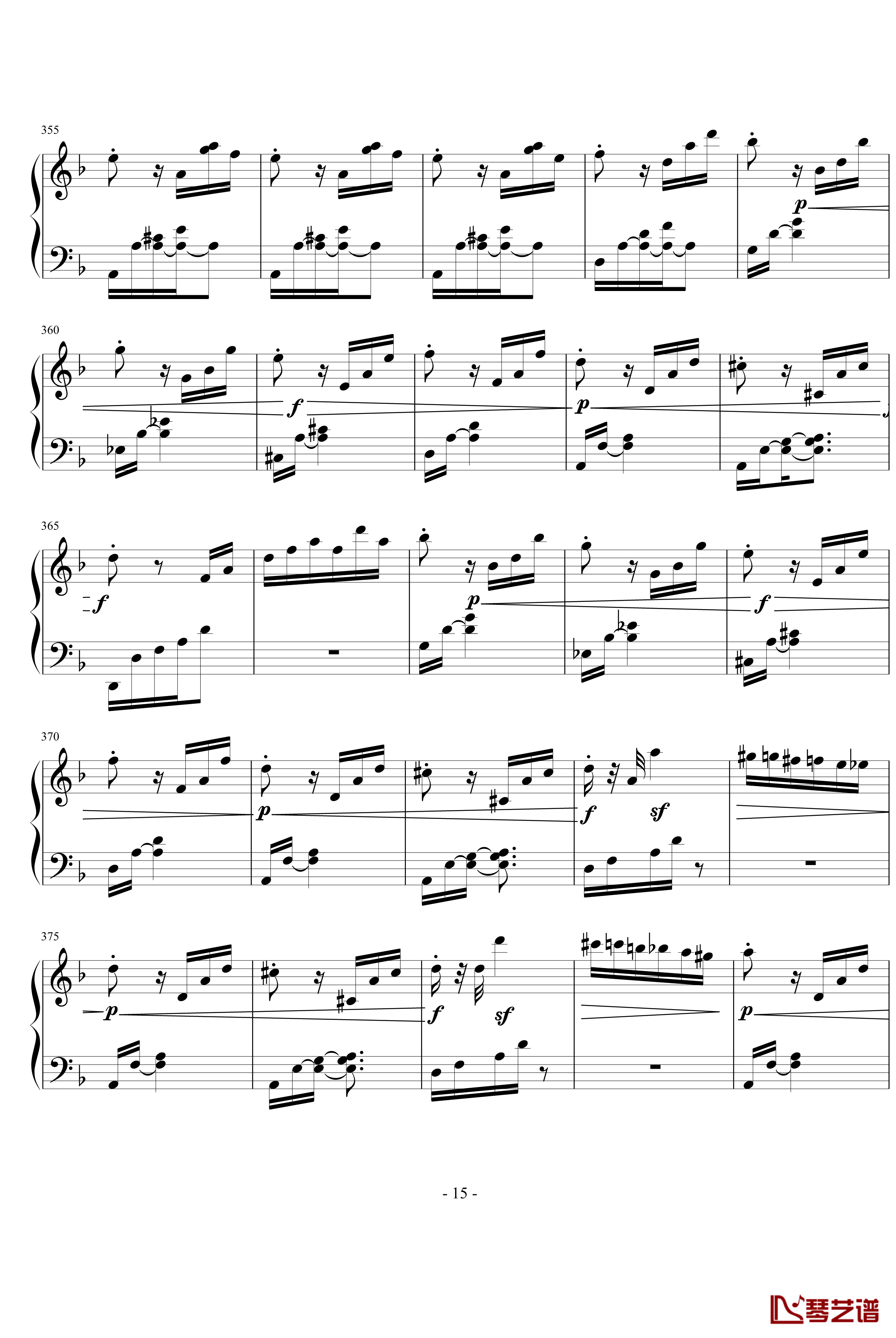暴风雨第三乐章钢琴谱-贝多芬-beethoven15