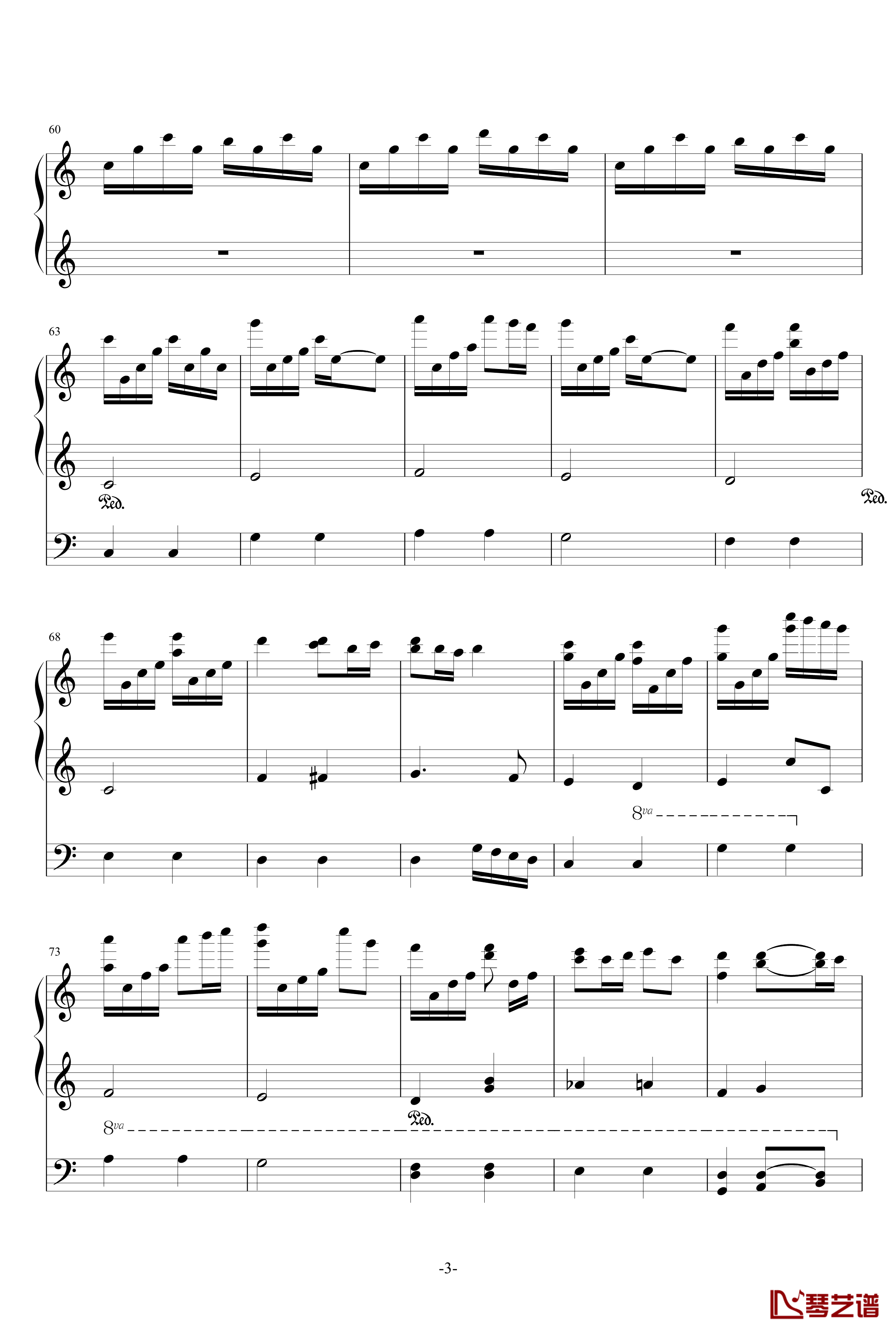 小星星变奏曲钢琴谱-the Piano Guys3