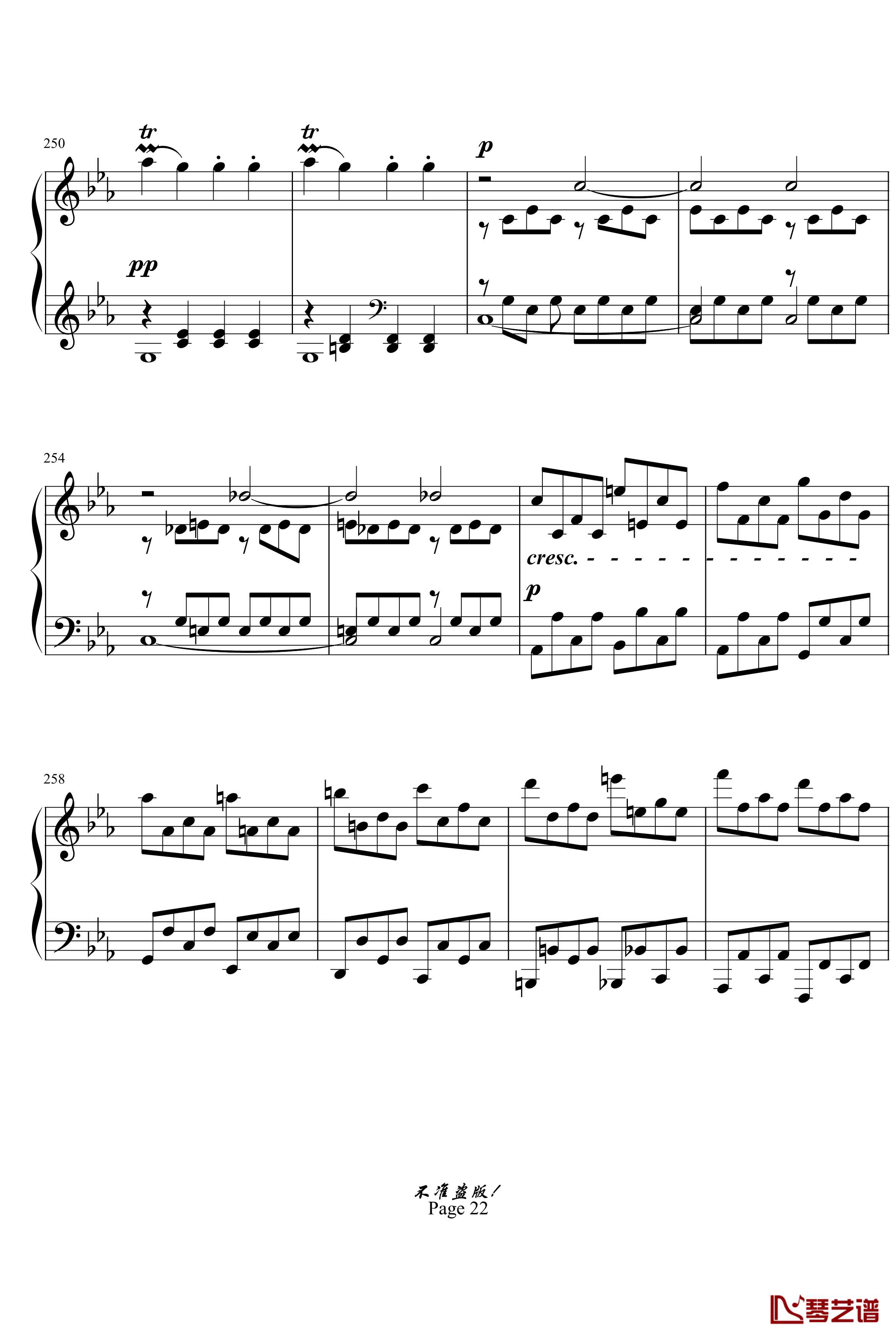 c小调第八钢琴奏鸣曲钢琴谱-悲怆第一乐章-beethoven-贝多芬22