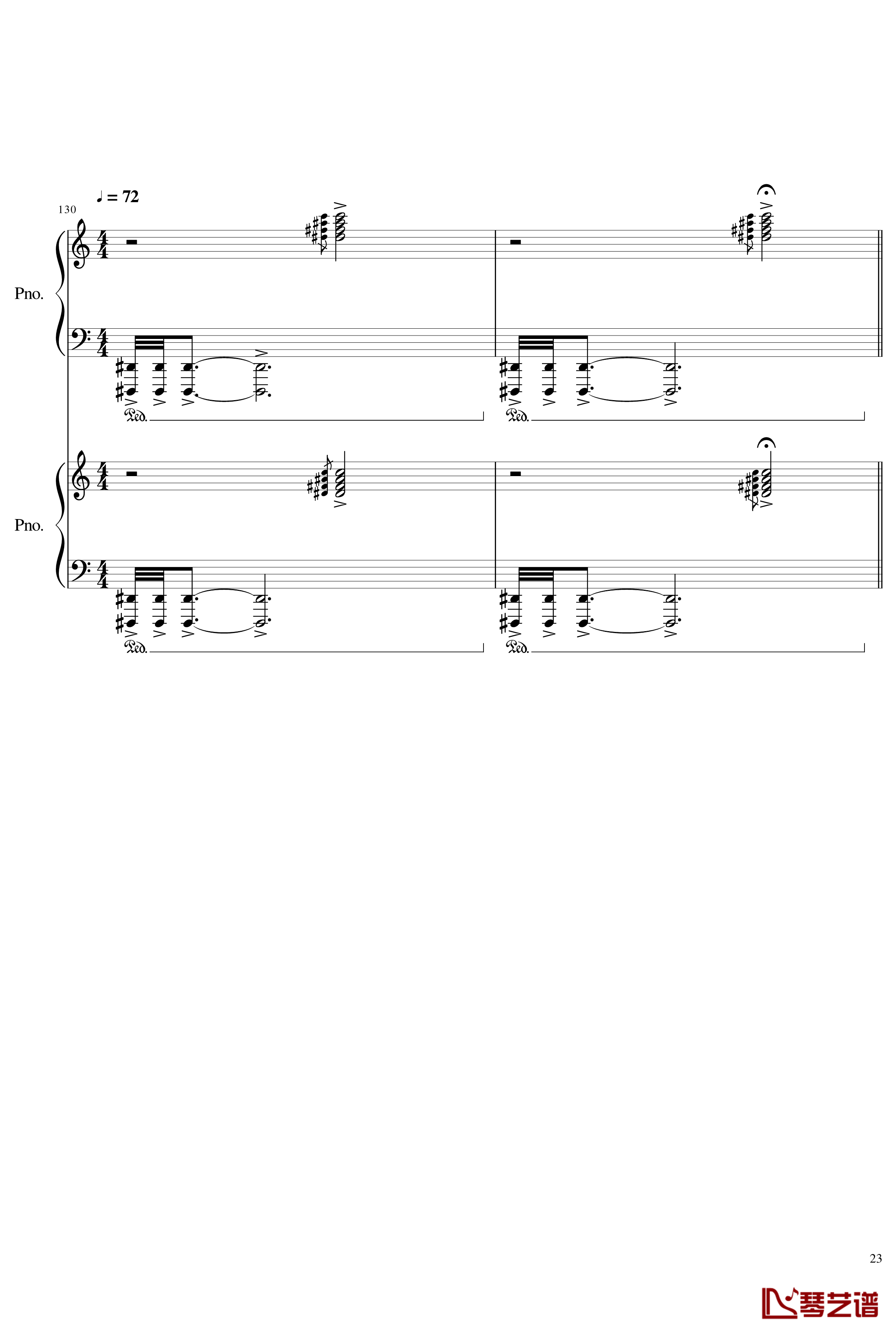 皇陵钢琴谱-yewwc23