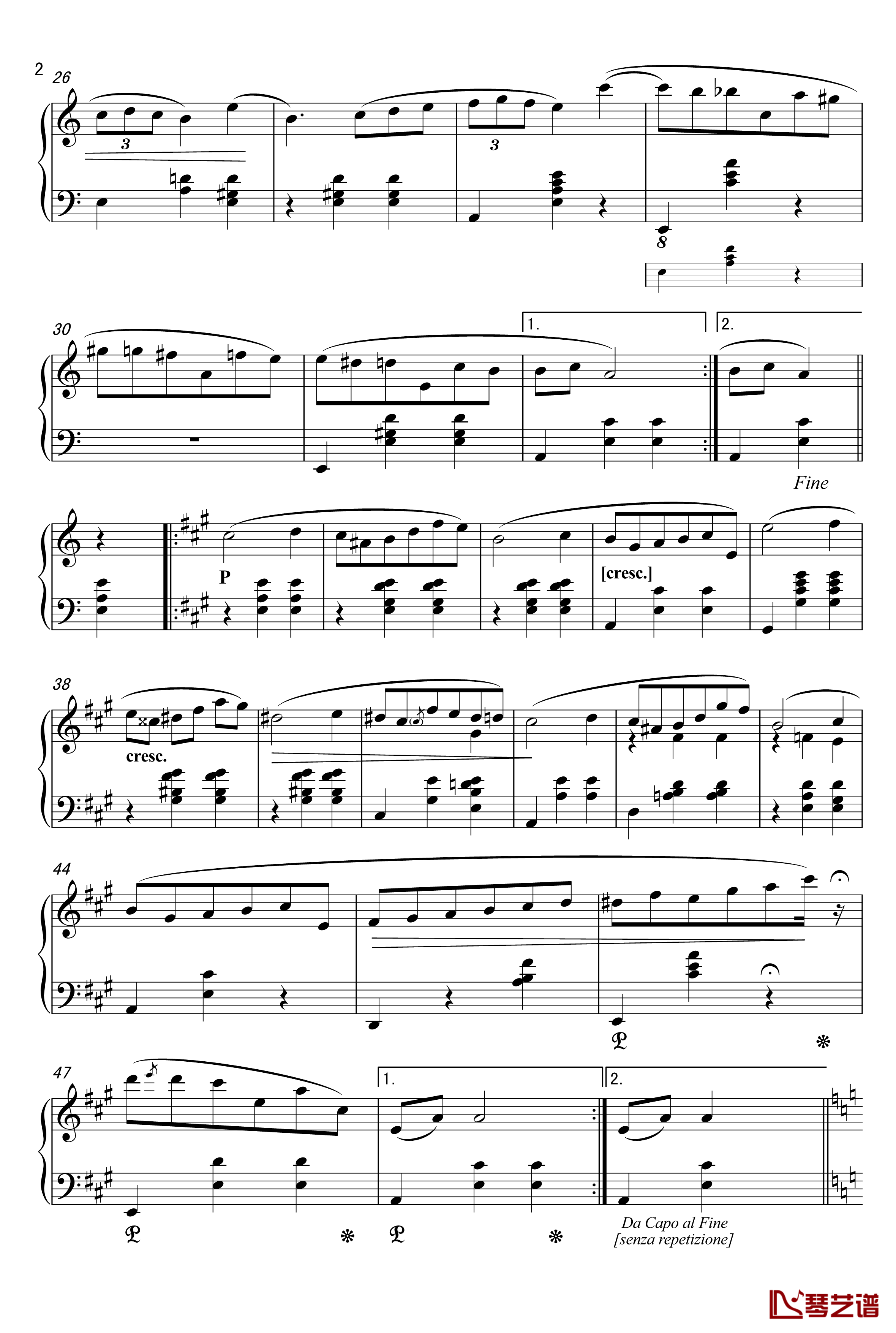 玛祖卡钢琴谱-WN 60-chopin-肖邦a小调2