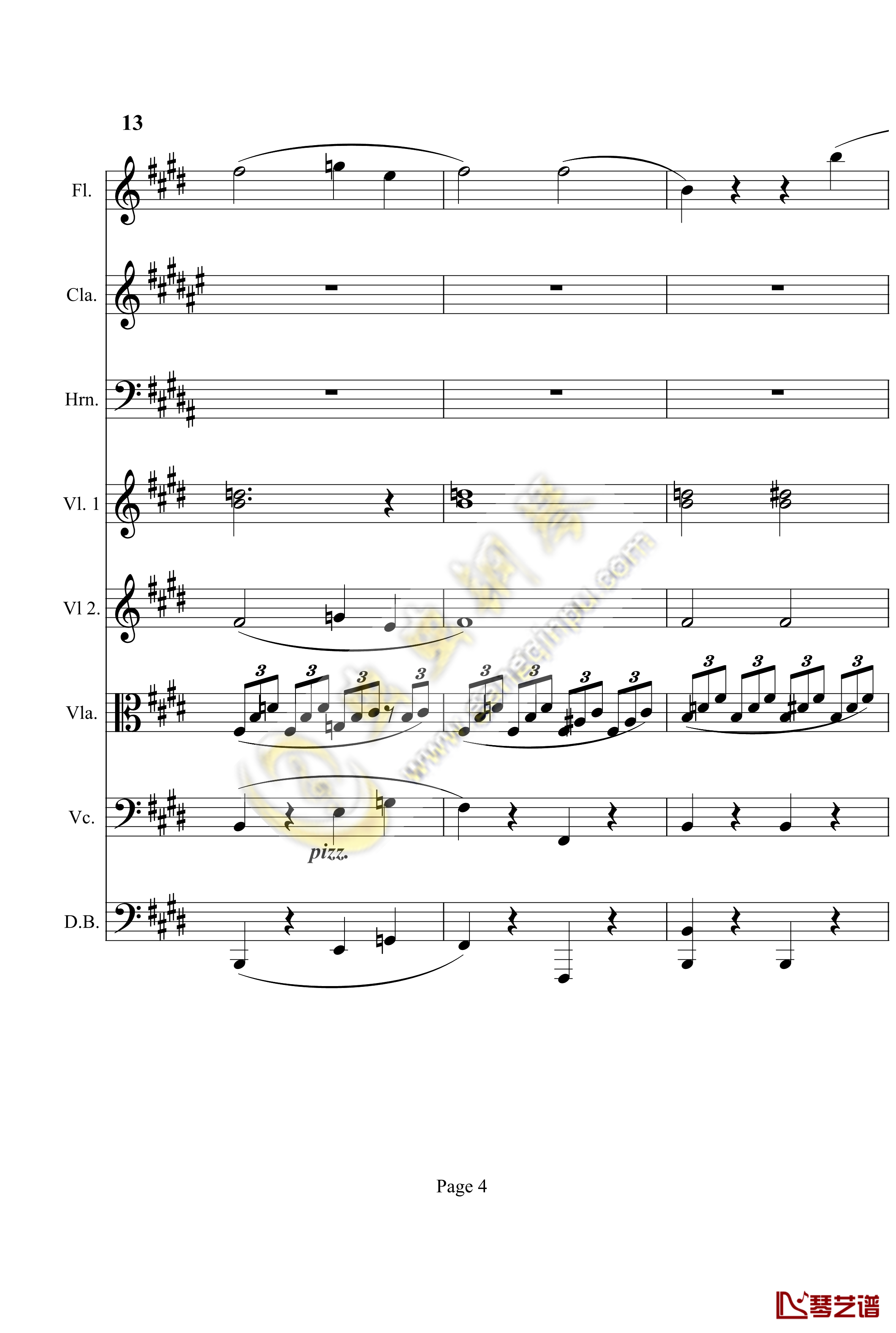 奏鸣曲之交响第14首钢琴谱-贝多芬-beethoven4