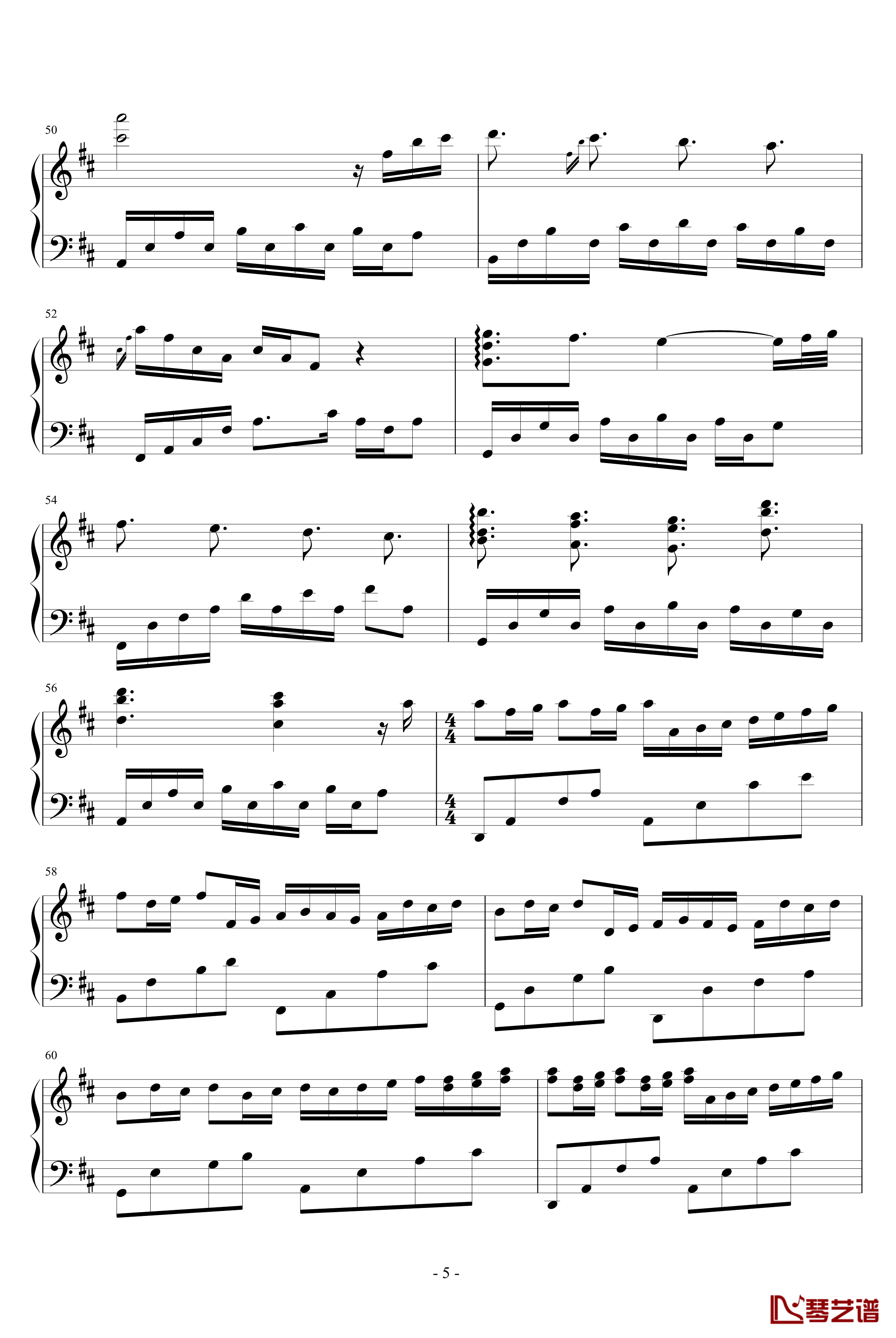 Jeffrey Michael版节选钢琴谱-D大调卡农-帕赫贝尔-Pachelbel5