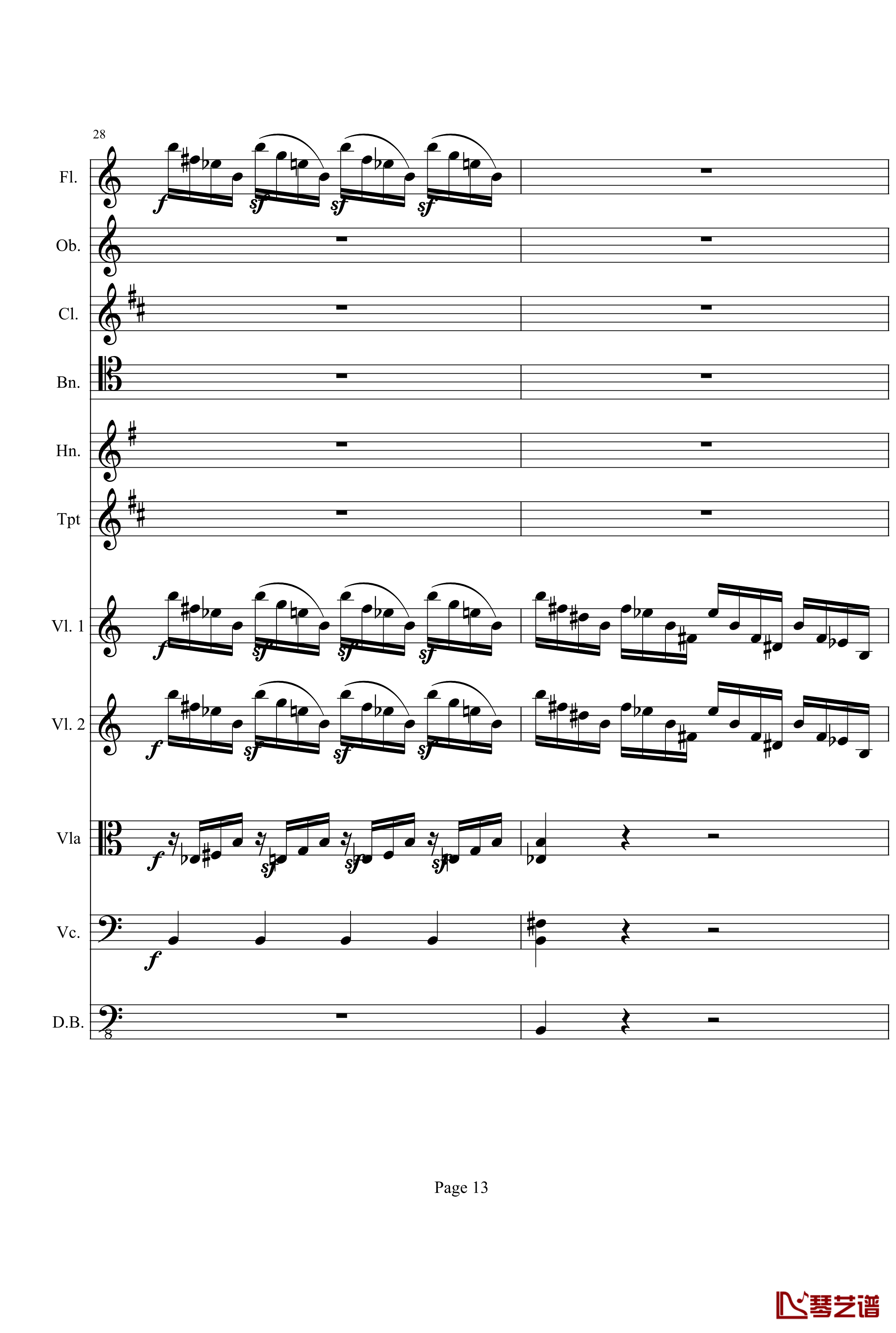 奏鸣曲之交响钢琴谱-第21首-Ⅰ-贝多芬-beethoven13
