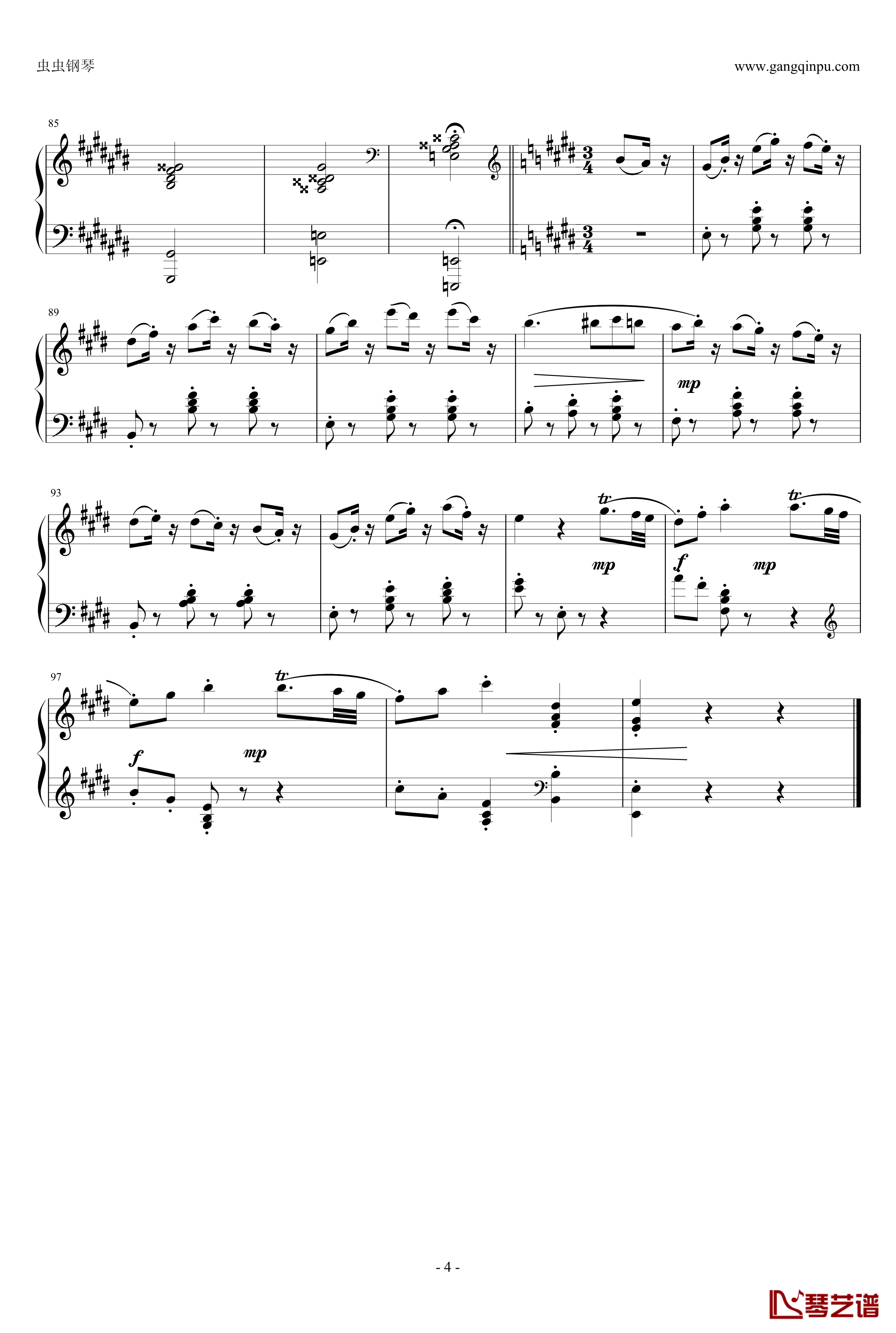 古典名曲大串烧钢琴谱-原创版-yutianyue1264