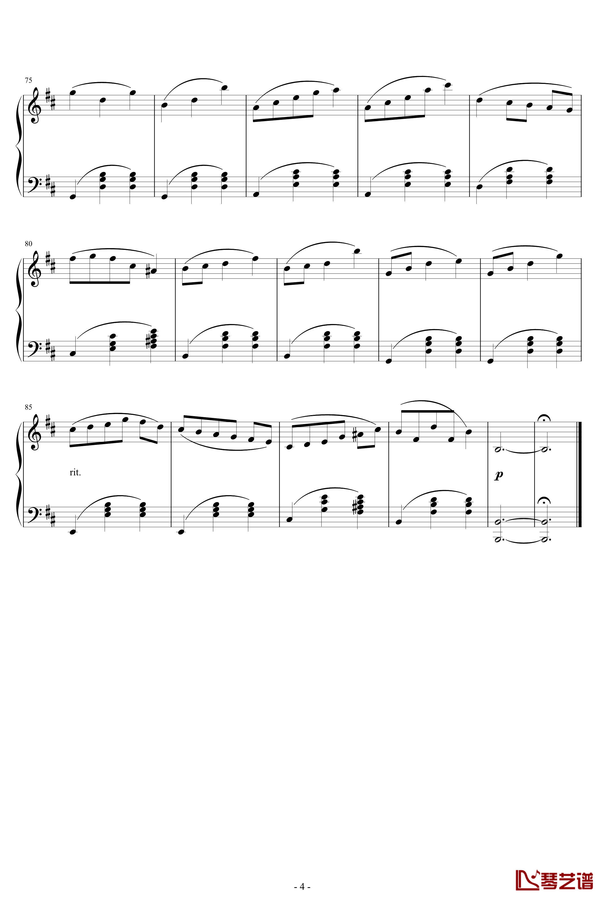 b小调华尔兹钢琴谱-大雾-白shiro-小品4