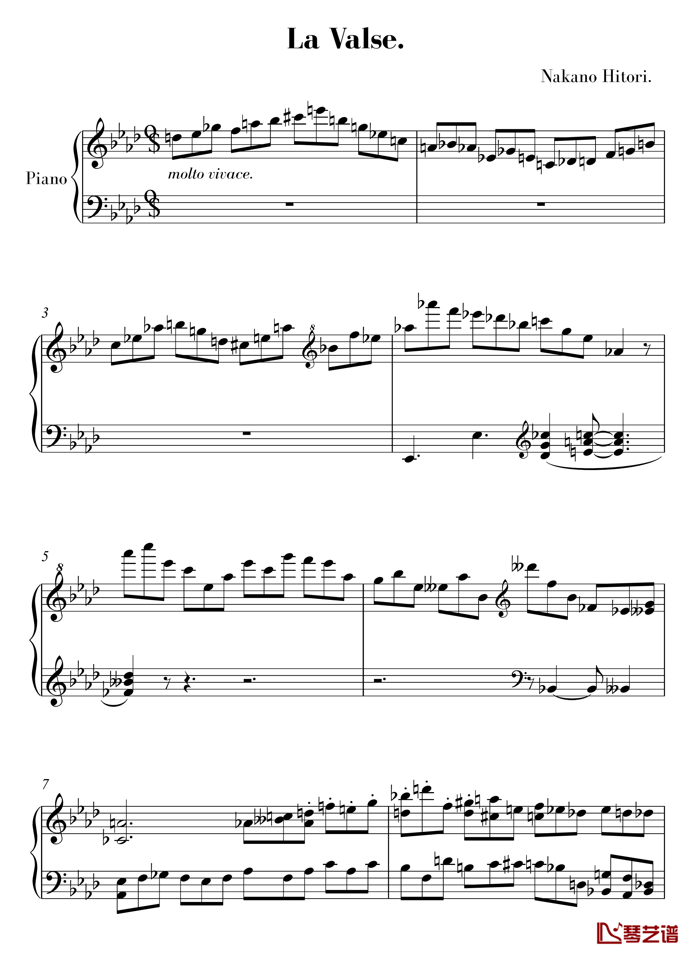 La Valse钢琴谱-佚名1