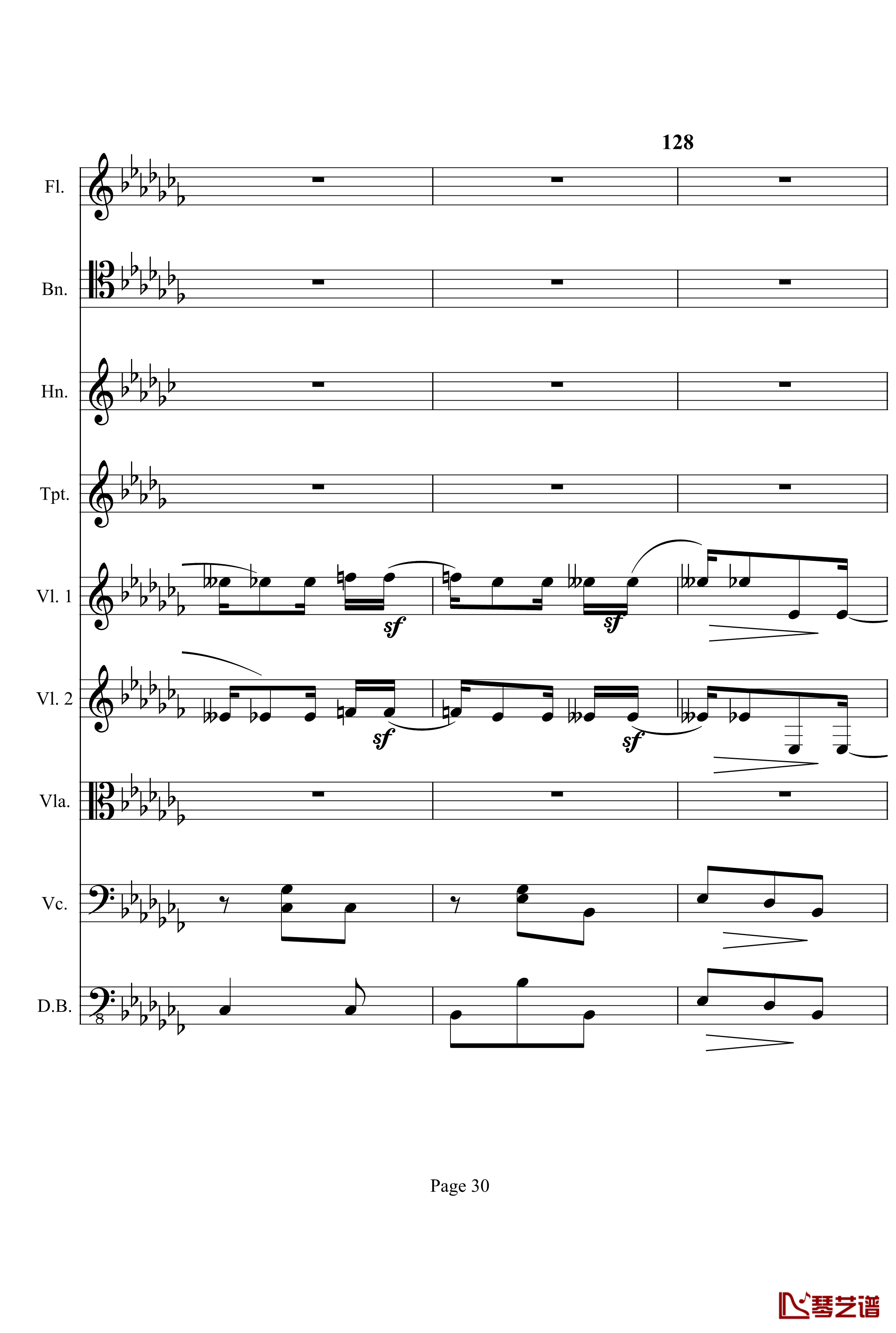 奏鸣曲之交响钢琴谱-第12首-Ⅰ-贝多芬-beethoven30