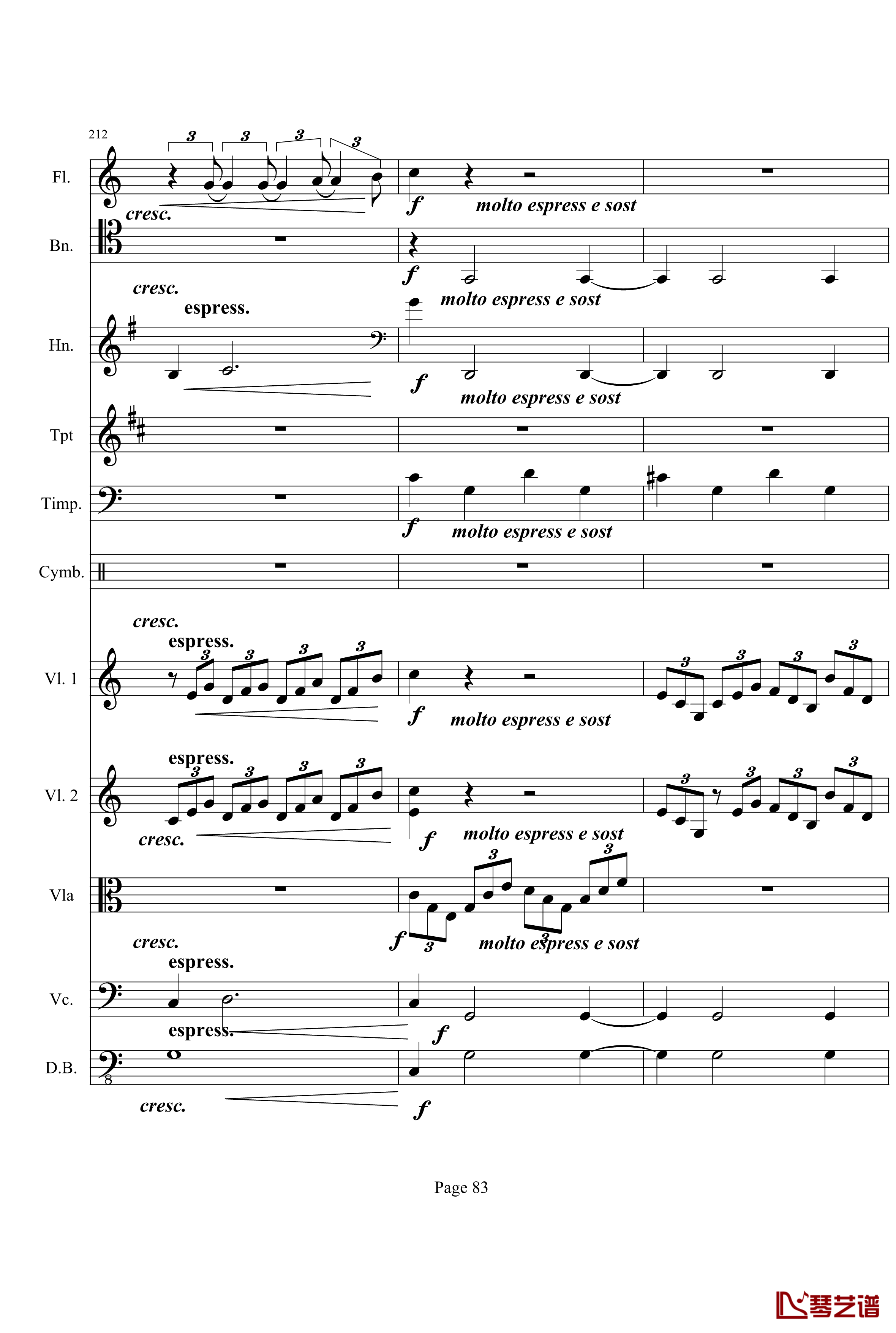 奏鸣曲之交响钢琴谱-第21-Ⅰ-贝多芬-beethoven83