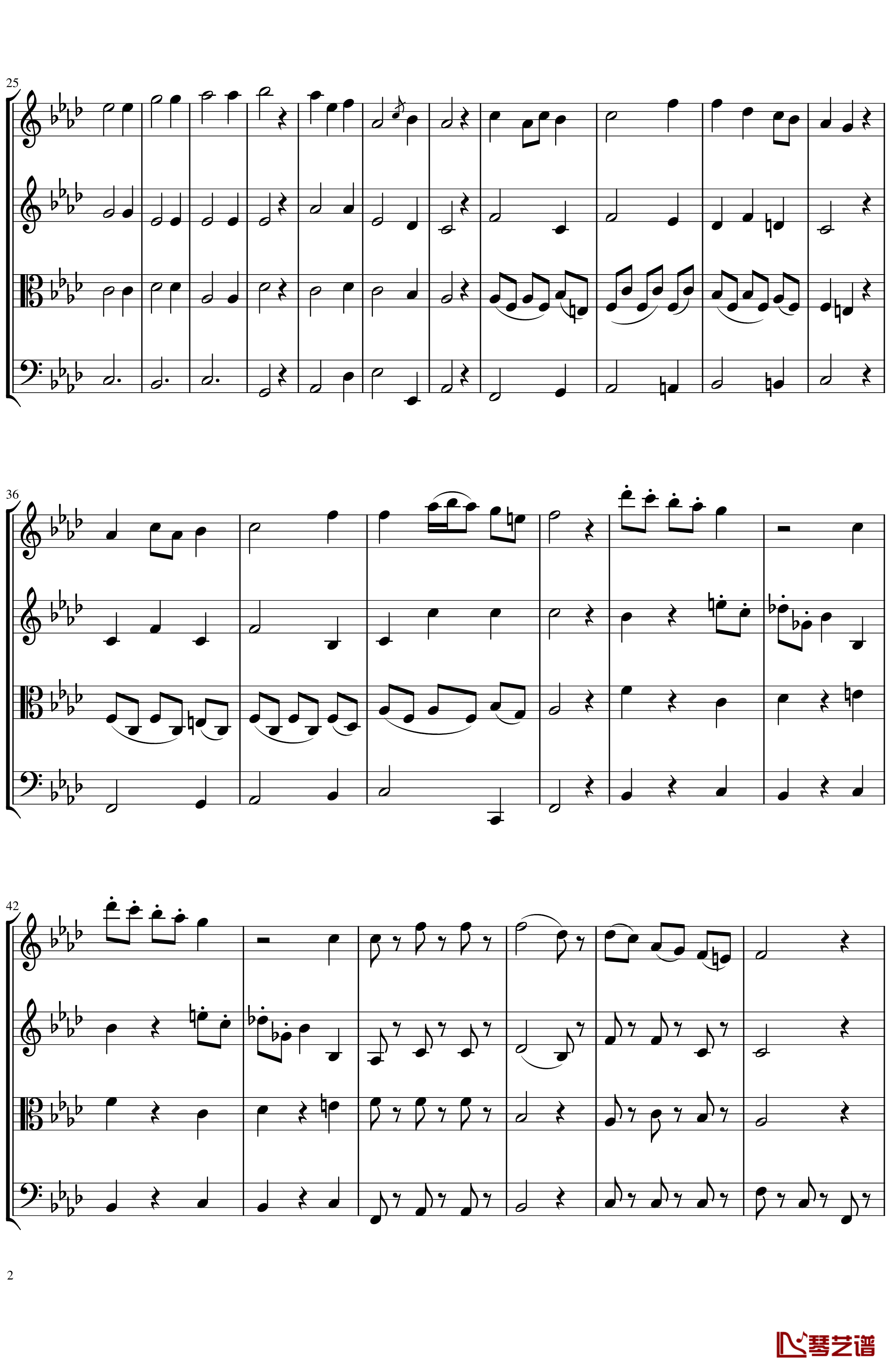 Menute in A-Flat Major, T.4钢琴谱-一个球2