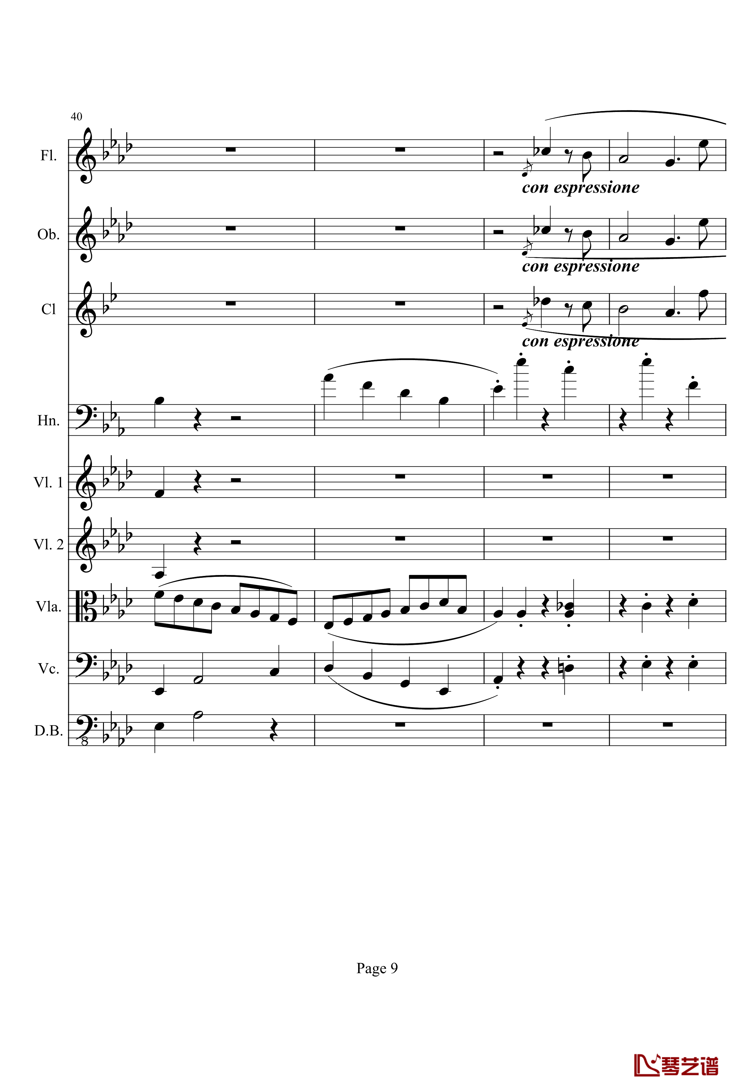 奏鸣曲之交响钢琴谱-第1首-Ⅰ-贝多芬-beethoven9