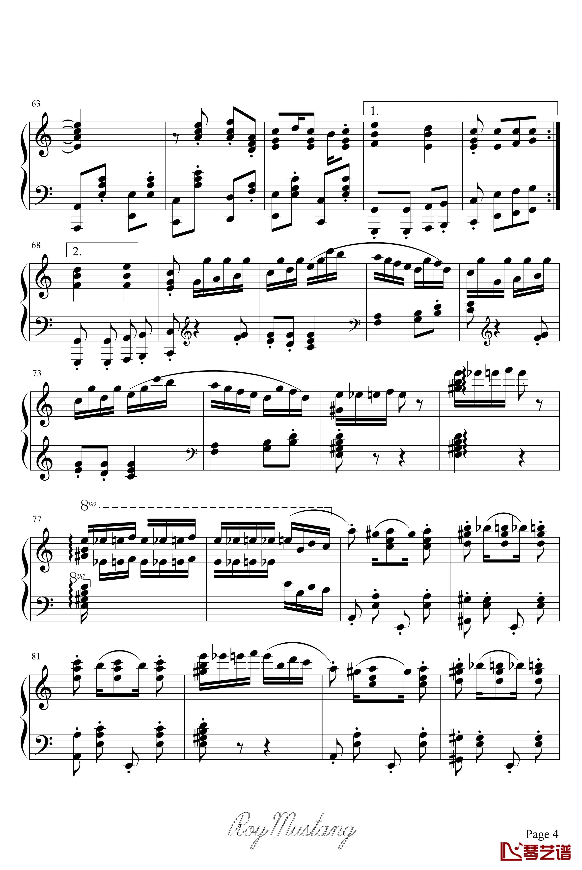 致爱丽丝钢琴谱-爵士·改-贝多芬-beethoven4