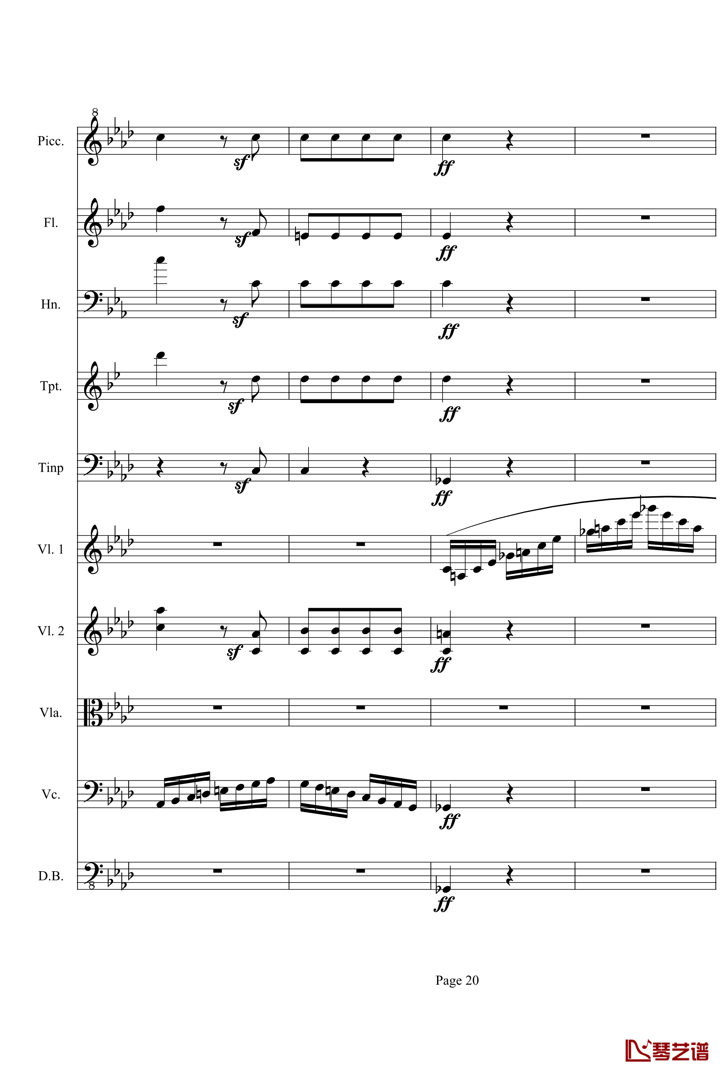 奏鸣曲之交响第23首Ⅲ钢琴谱--贝多芬-beethoven20