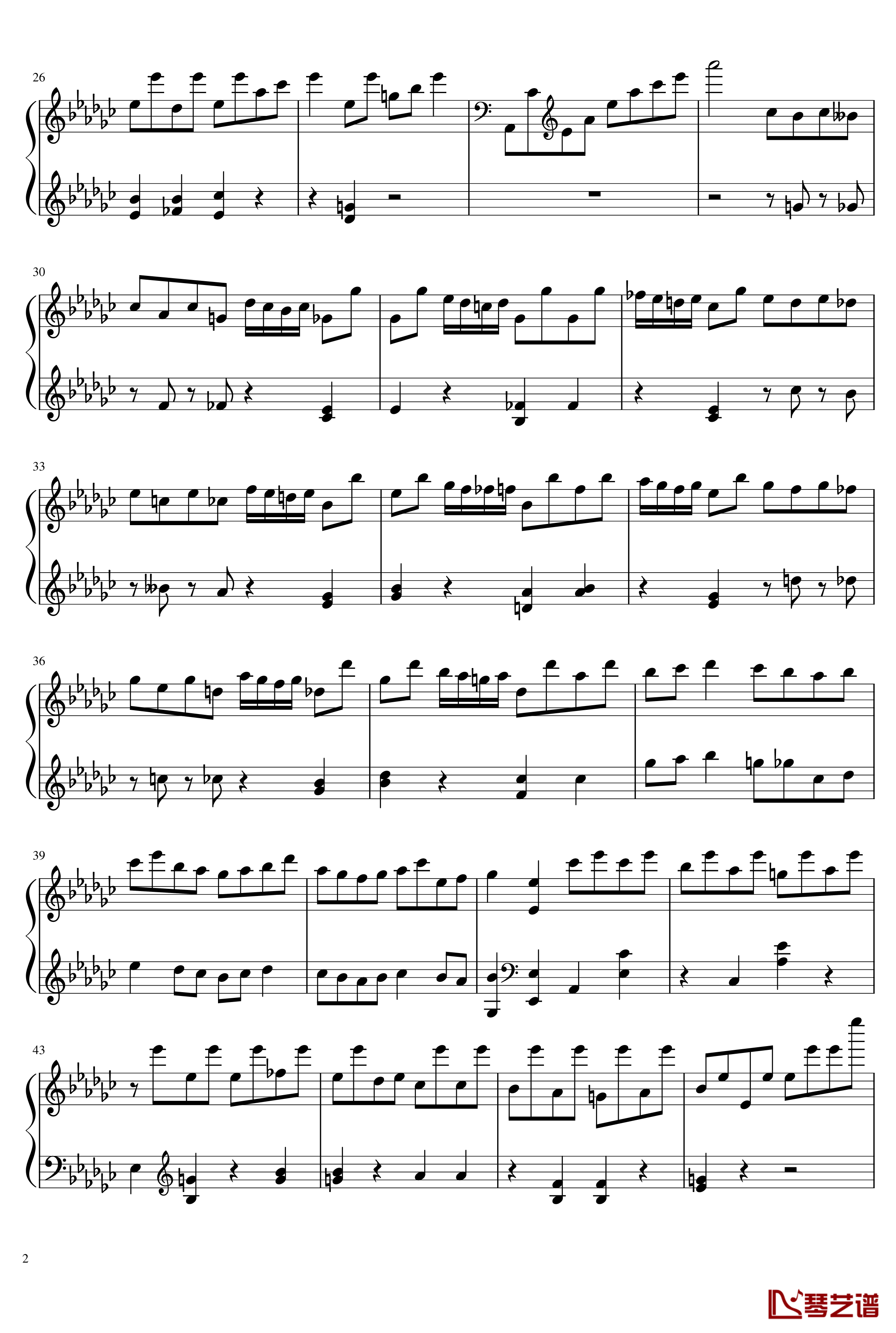 星星钟钢琴谱-钢琴块22