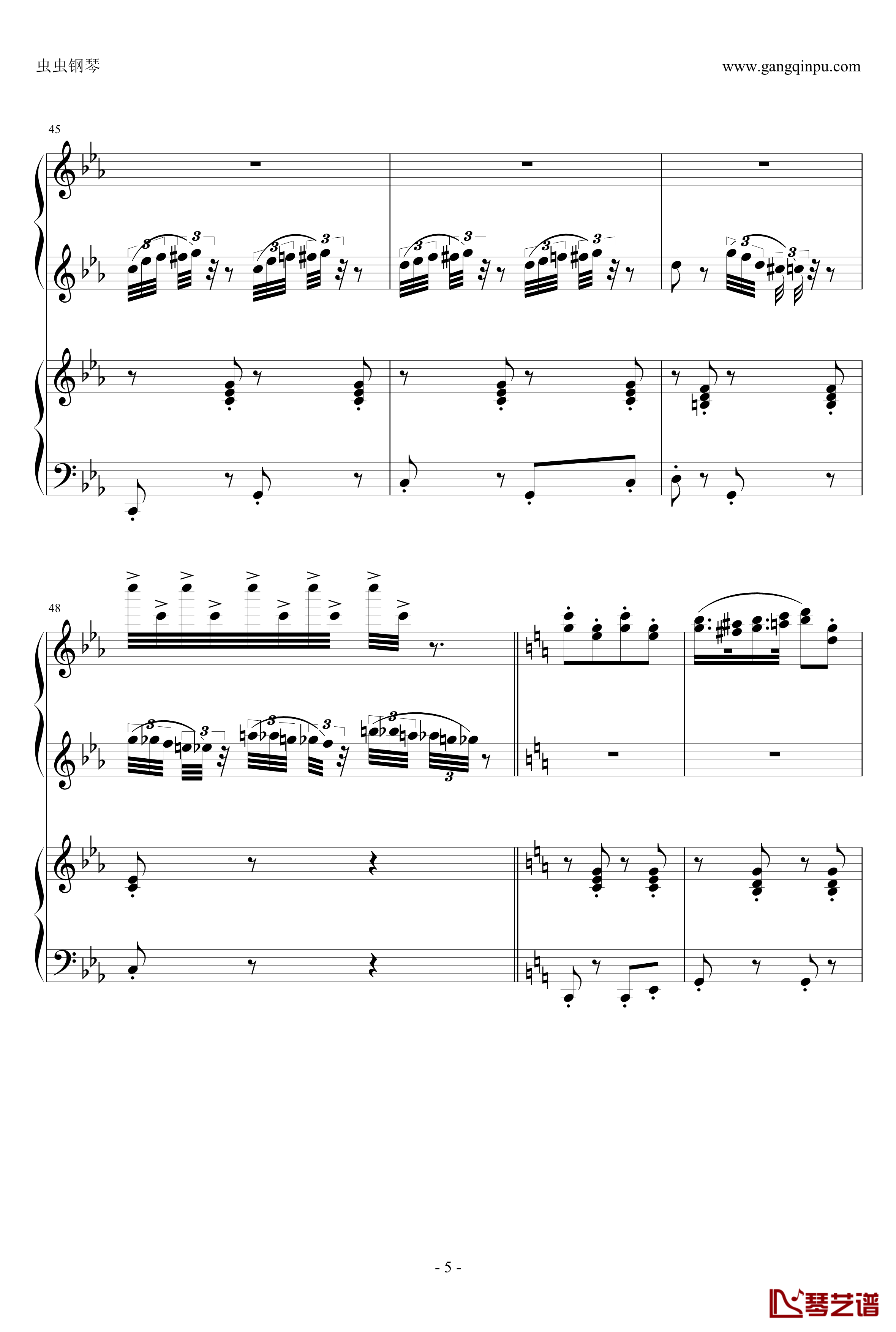 兔子舞钢琴谱-修改并加长版-洁拉特5