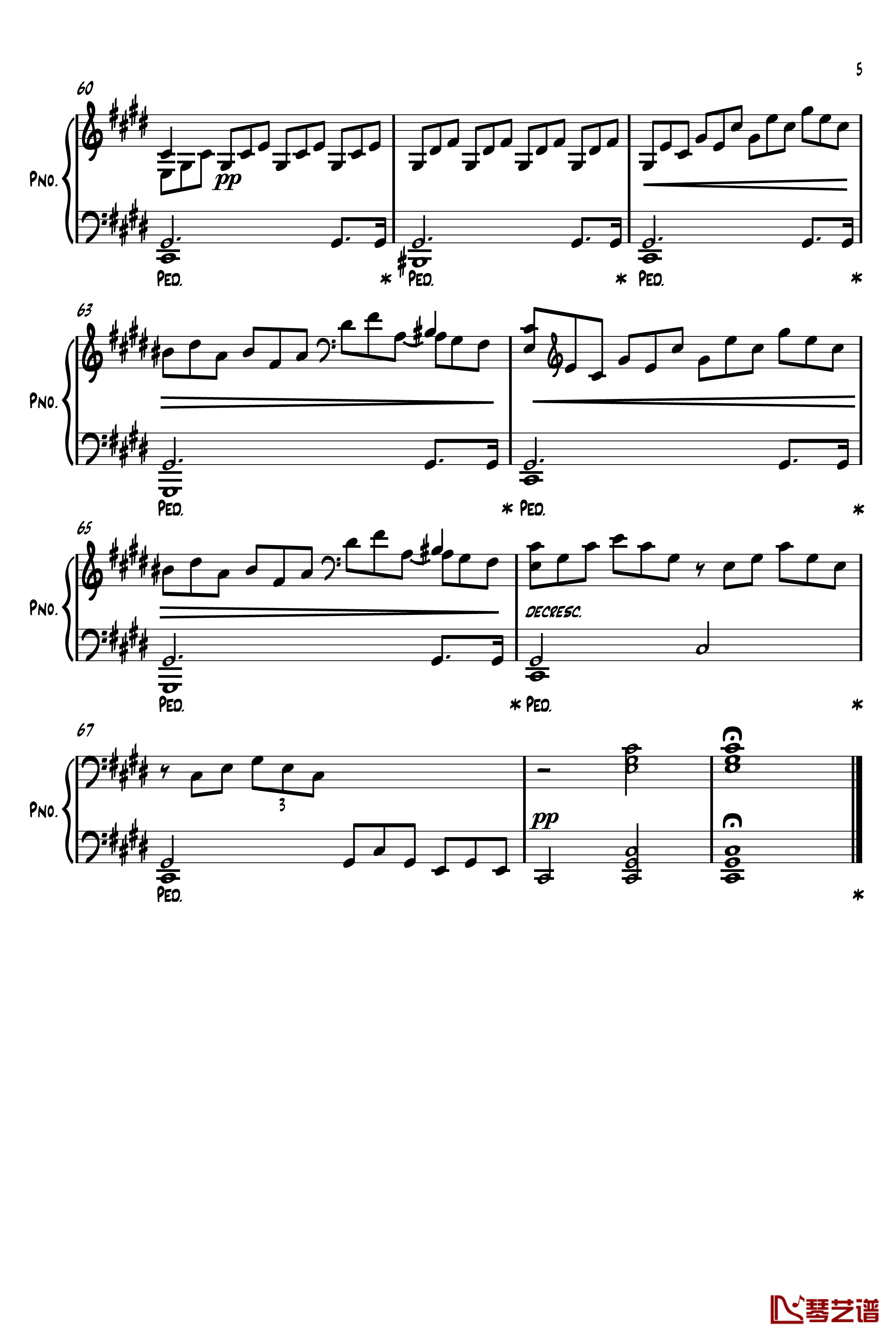 Moonlight Sonata in Cm钢琴谱-贝多芬-beethoven5
