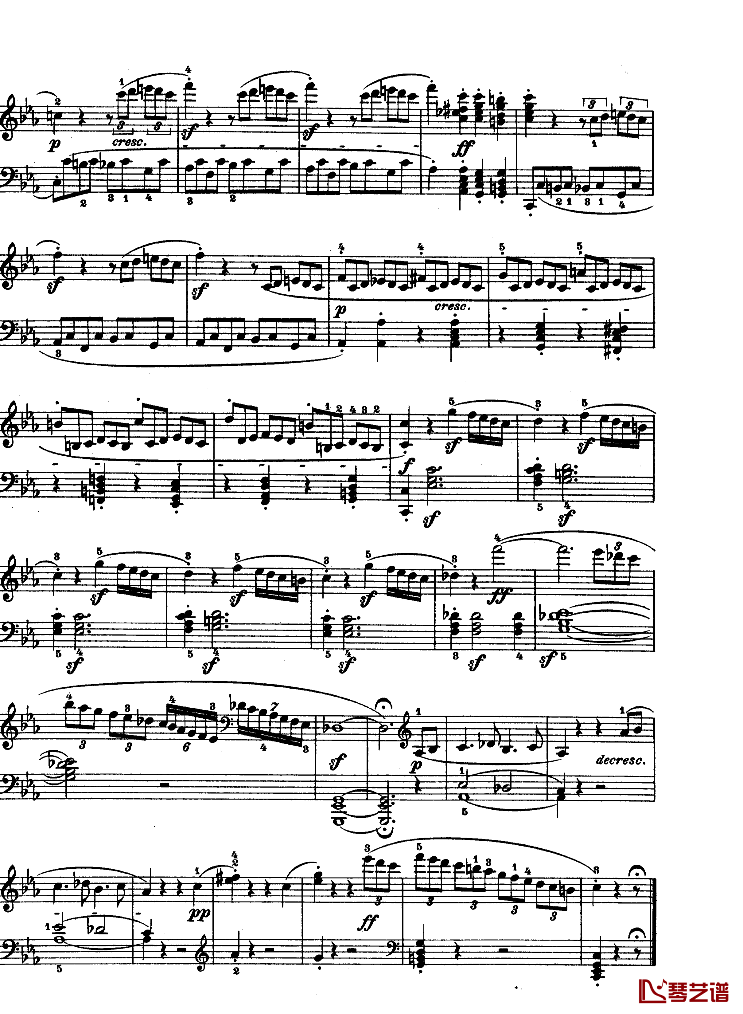 C小调第八琴奏鸣曲钢琴谱-悲怆-贝多芬-beethoven18