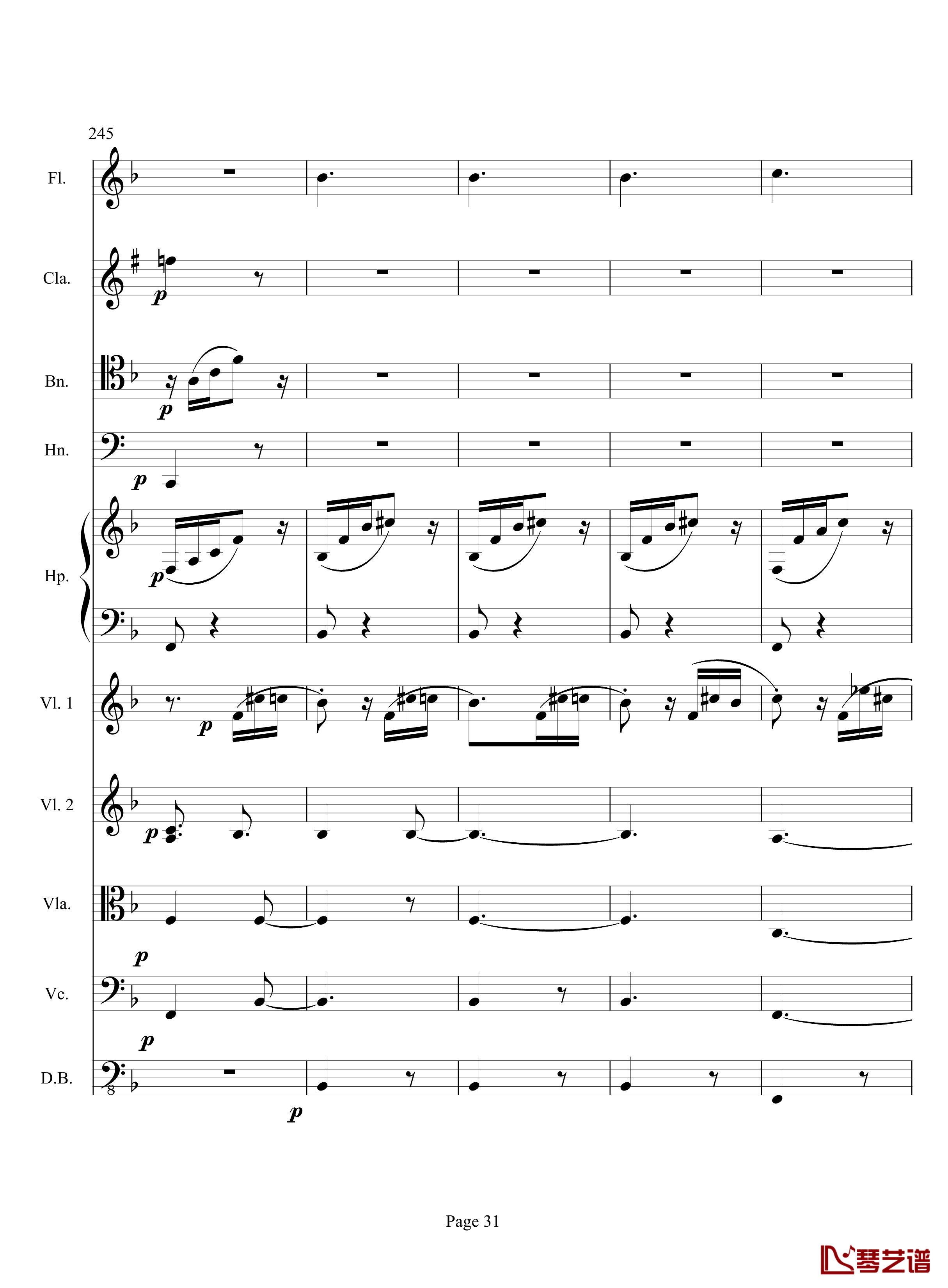 奏鸣曲之交响钢琴谱-第17首-Ⅲ-贝多芬-beethoven31