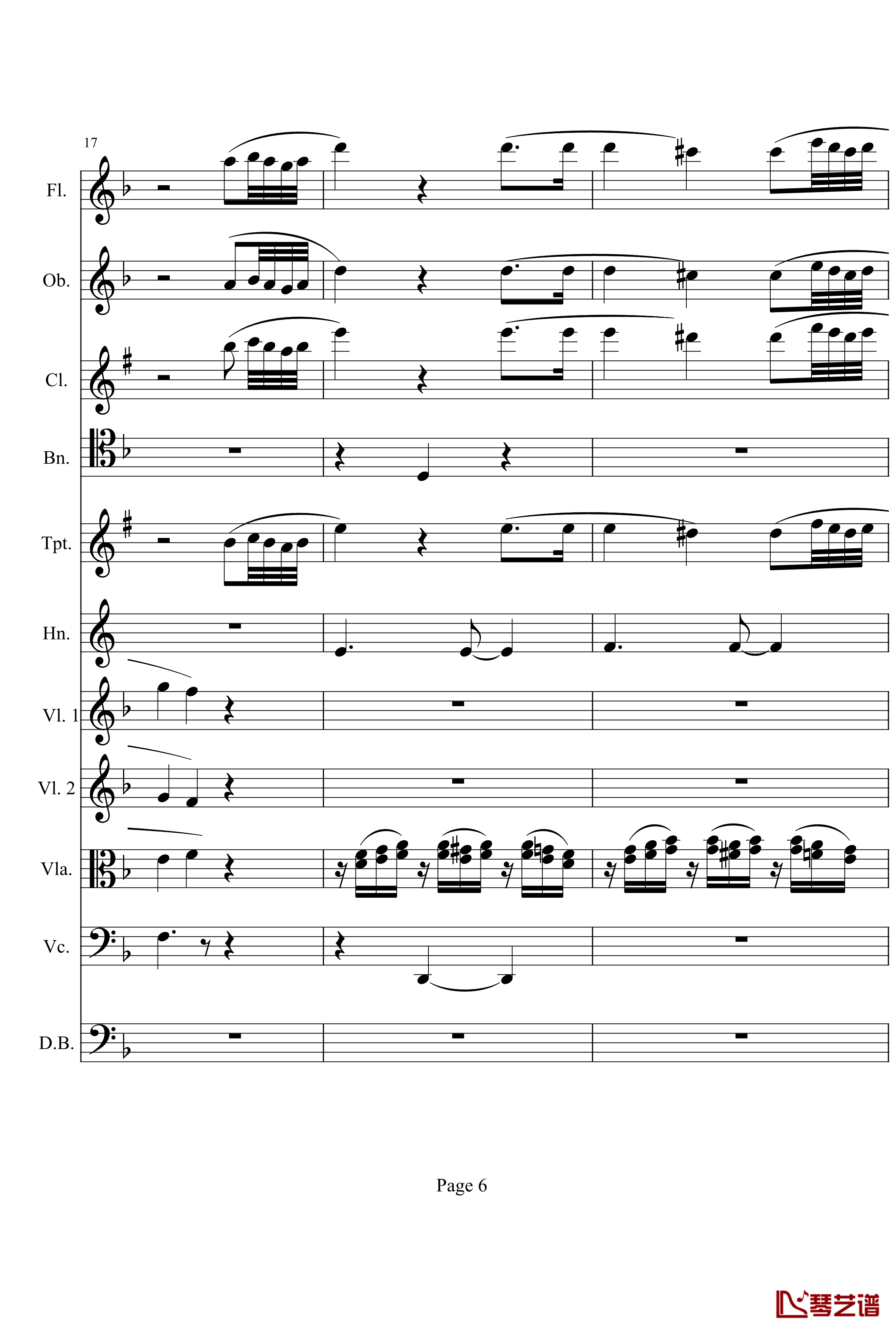 奏鸣曲之交响钢琴谱-第1首-Ⅱ-贝多芬-beethoven6