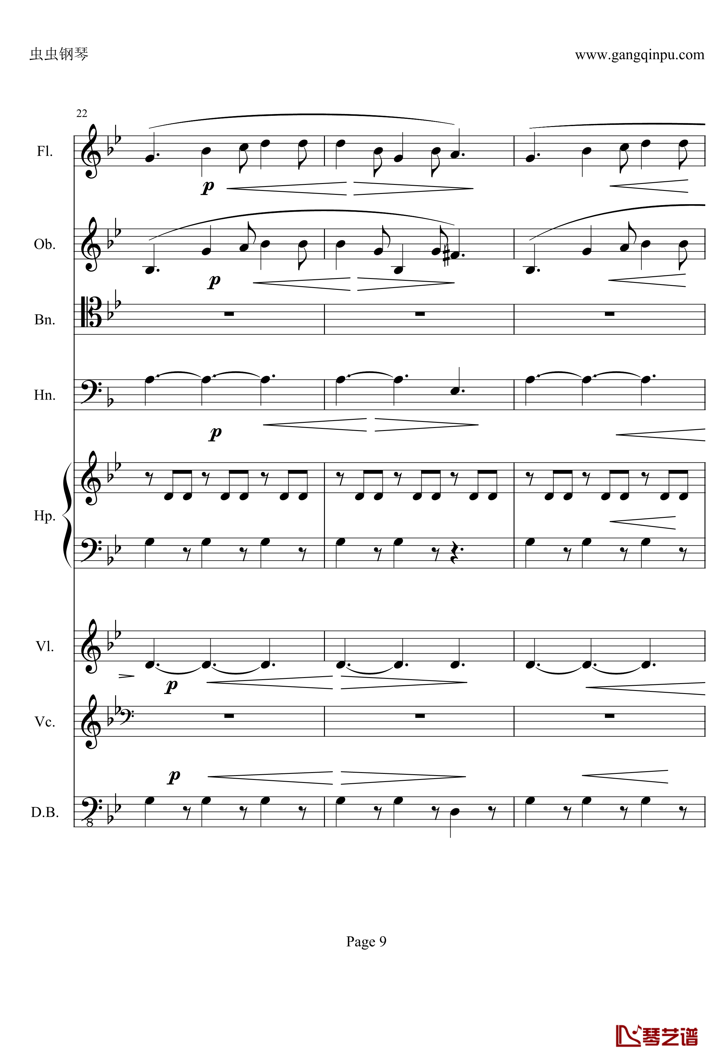 奏鸣曲之交响钢琴谱-第25首-Ⅱ-贝多芬-beethoven9