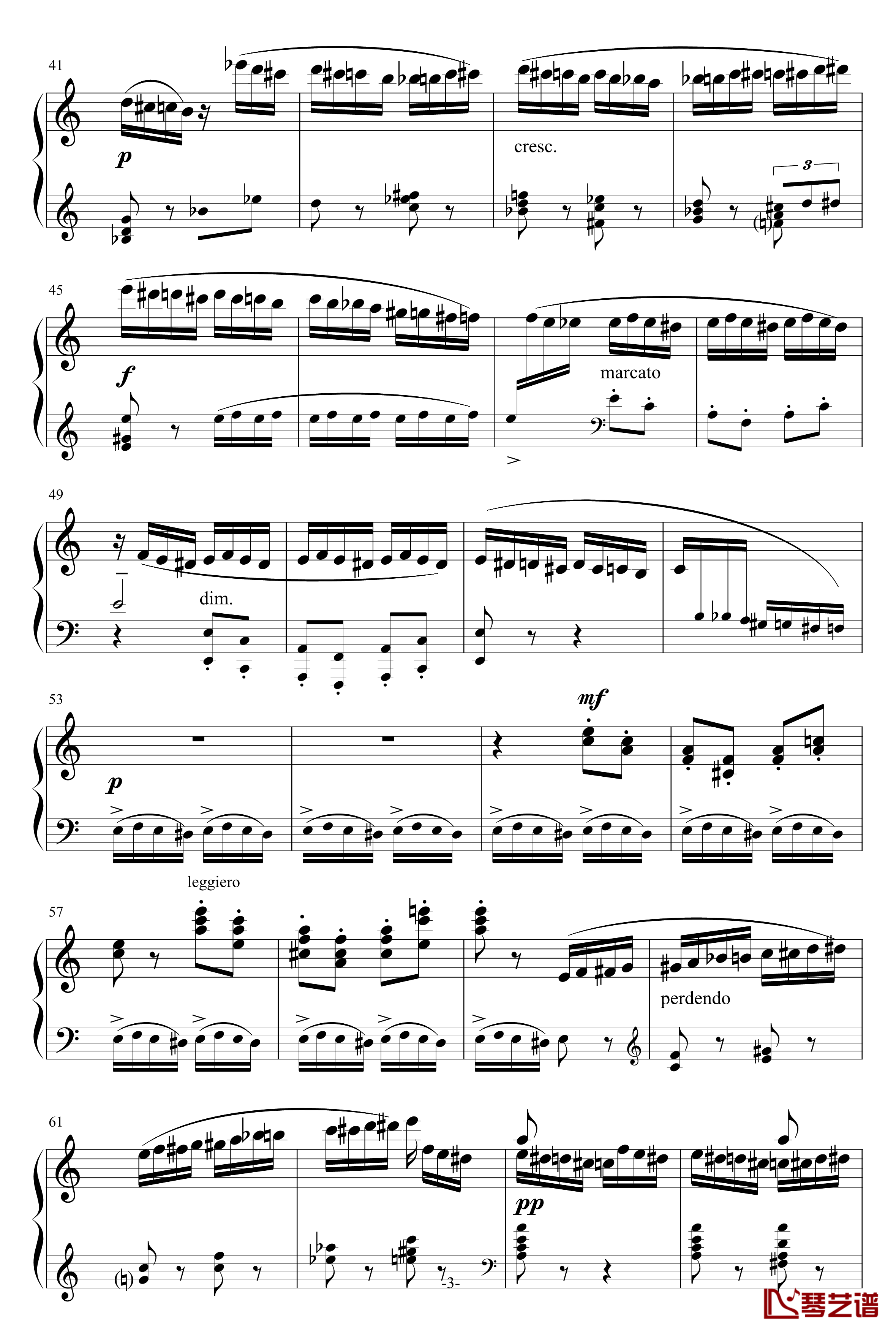 野蜂飞舞钢琴谱-钢琴曲-里姆斯基-柯萨科夫3