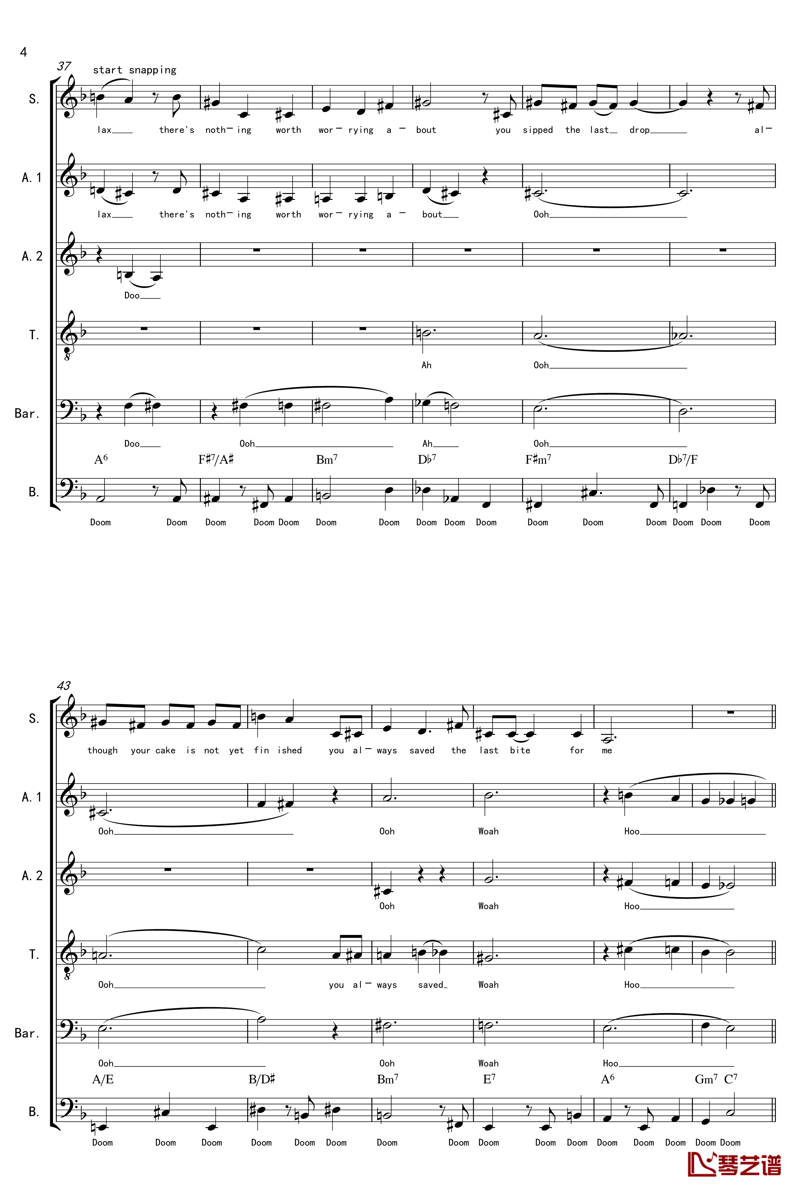 La Vanille钢琴谱-A cappella-thisisit20094