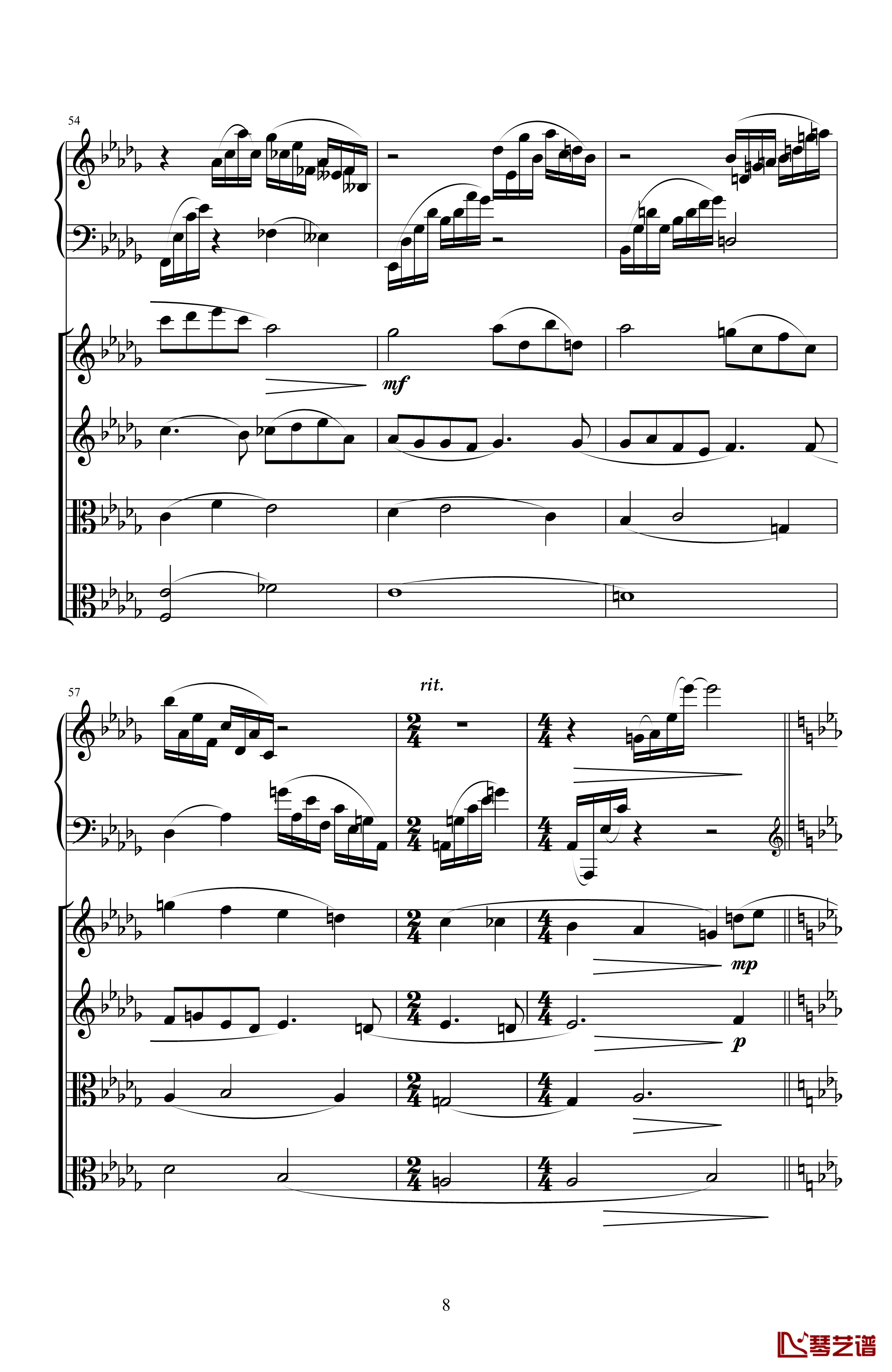 Piano Quintet钢琴谱-天籁传声8