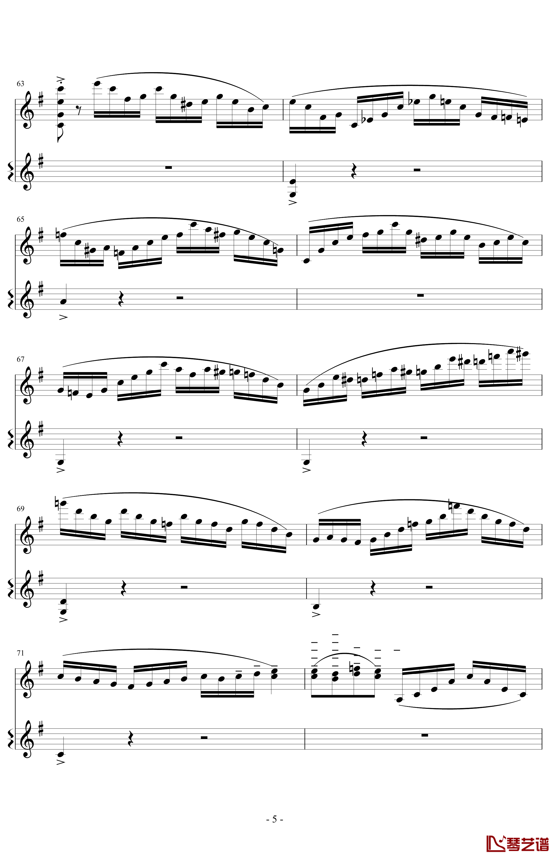 意大利国歌变奏曲钢琴谱-DXF5