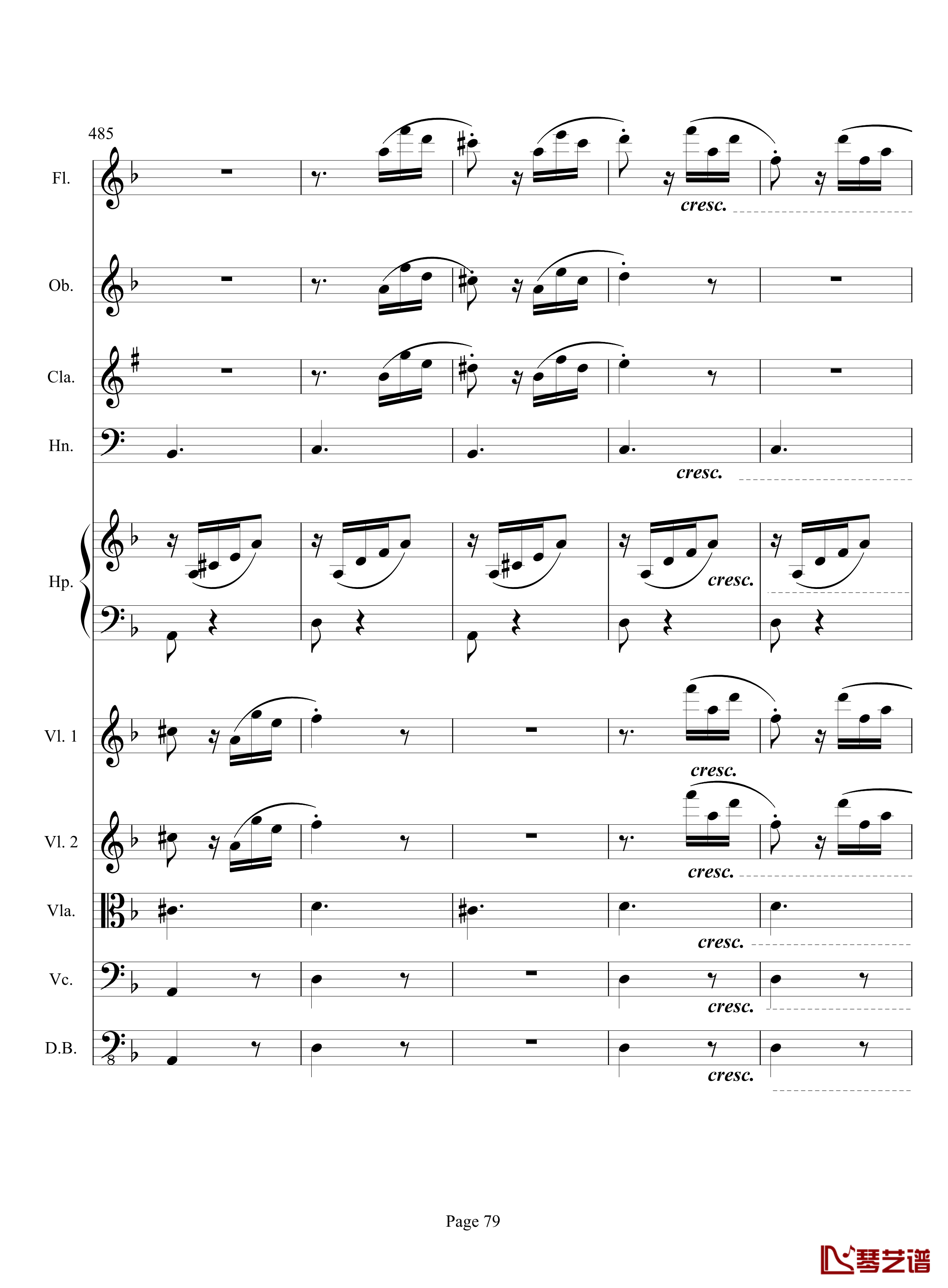 奏鸣曲之交响钢琴谱-第17首-Ⅲ-贝多芬-beethoven79