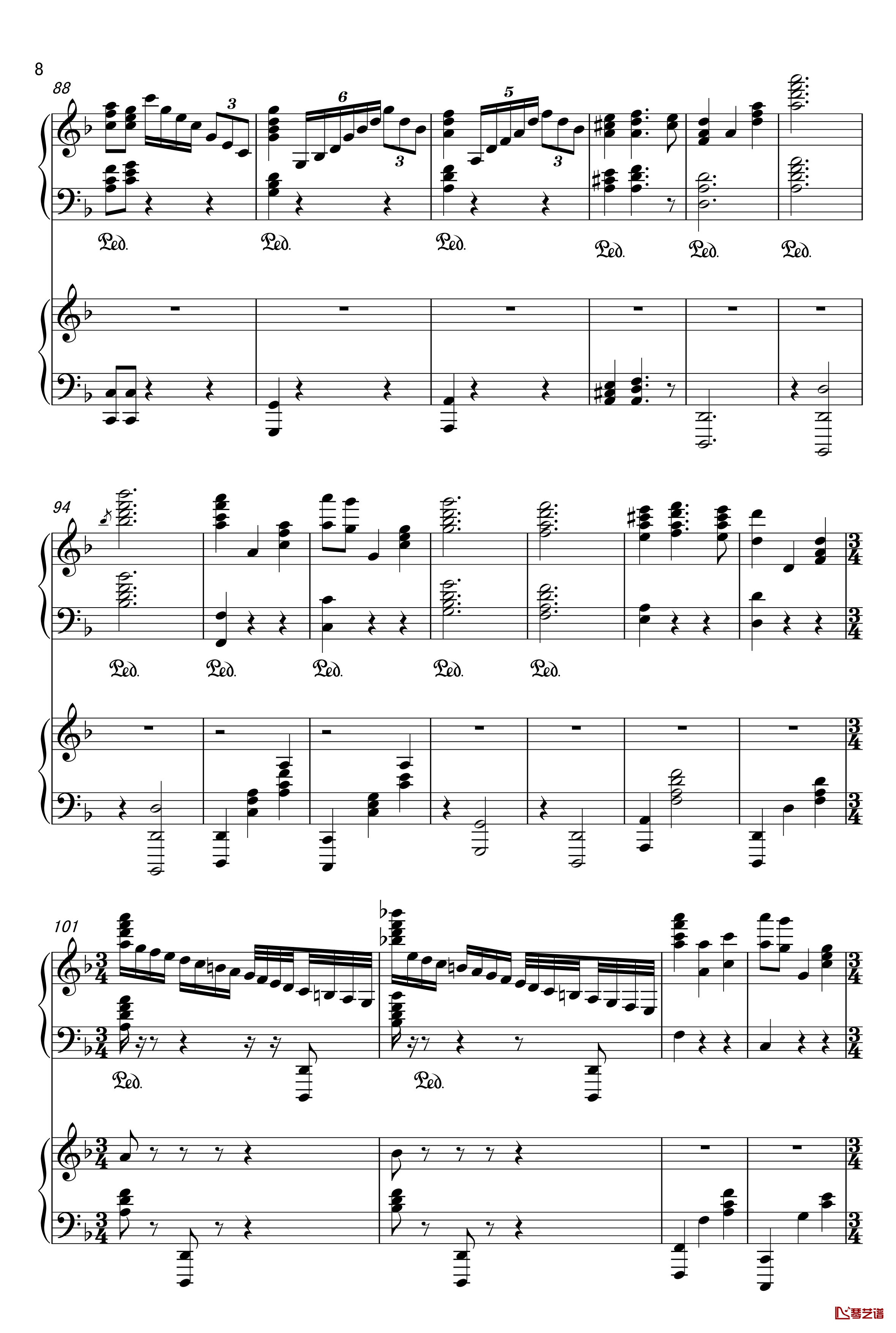 加勒比海盗-四手联弹钢琴谱-Hans Zimmer8