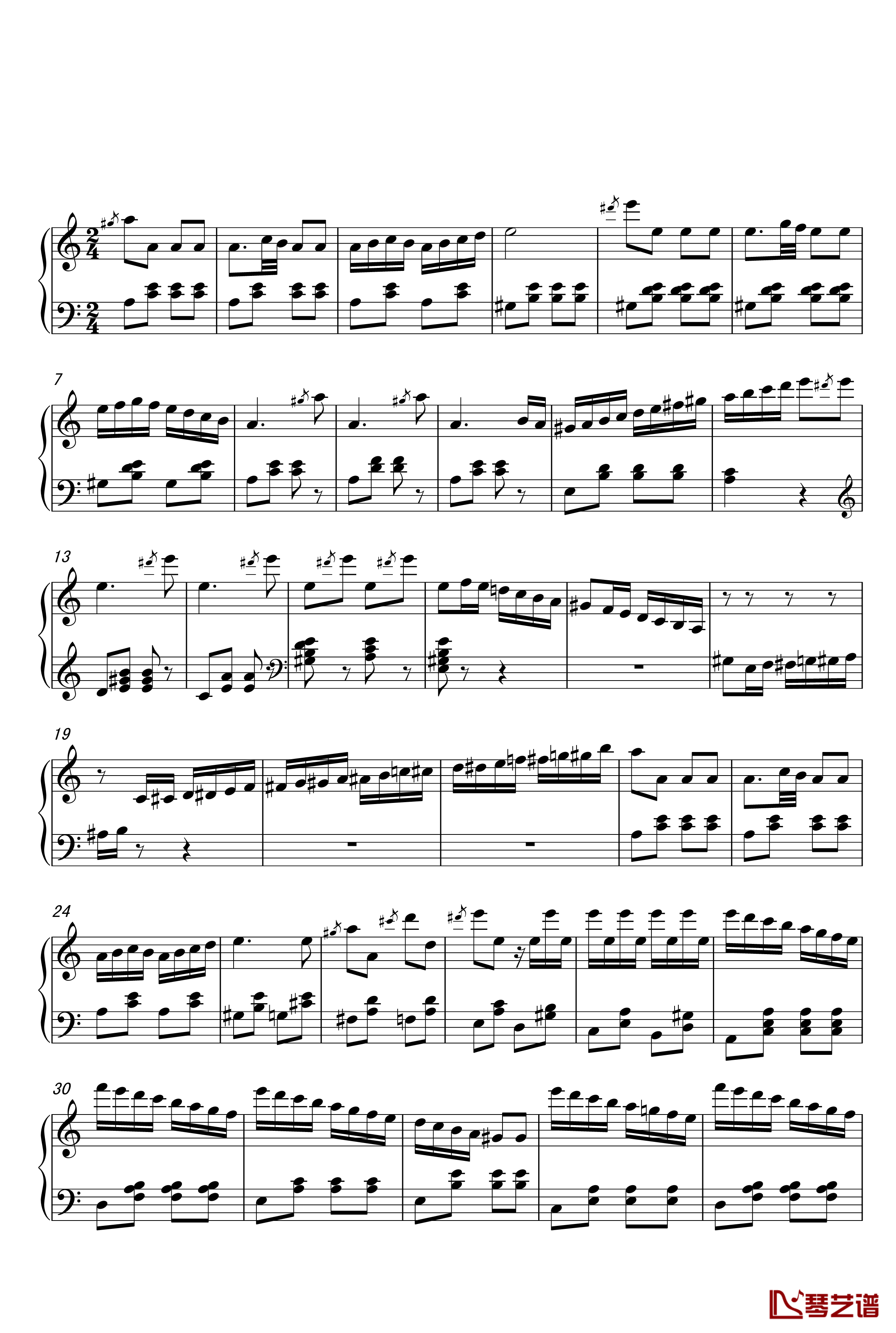 库伦小奏鸣曲钢琴谱-库伦-第三乐章1