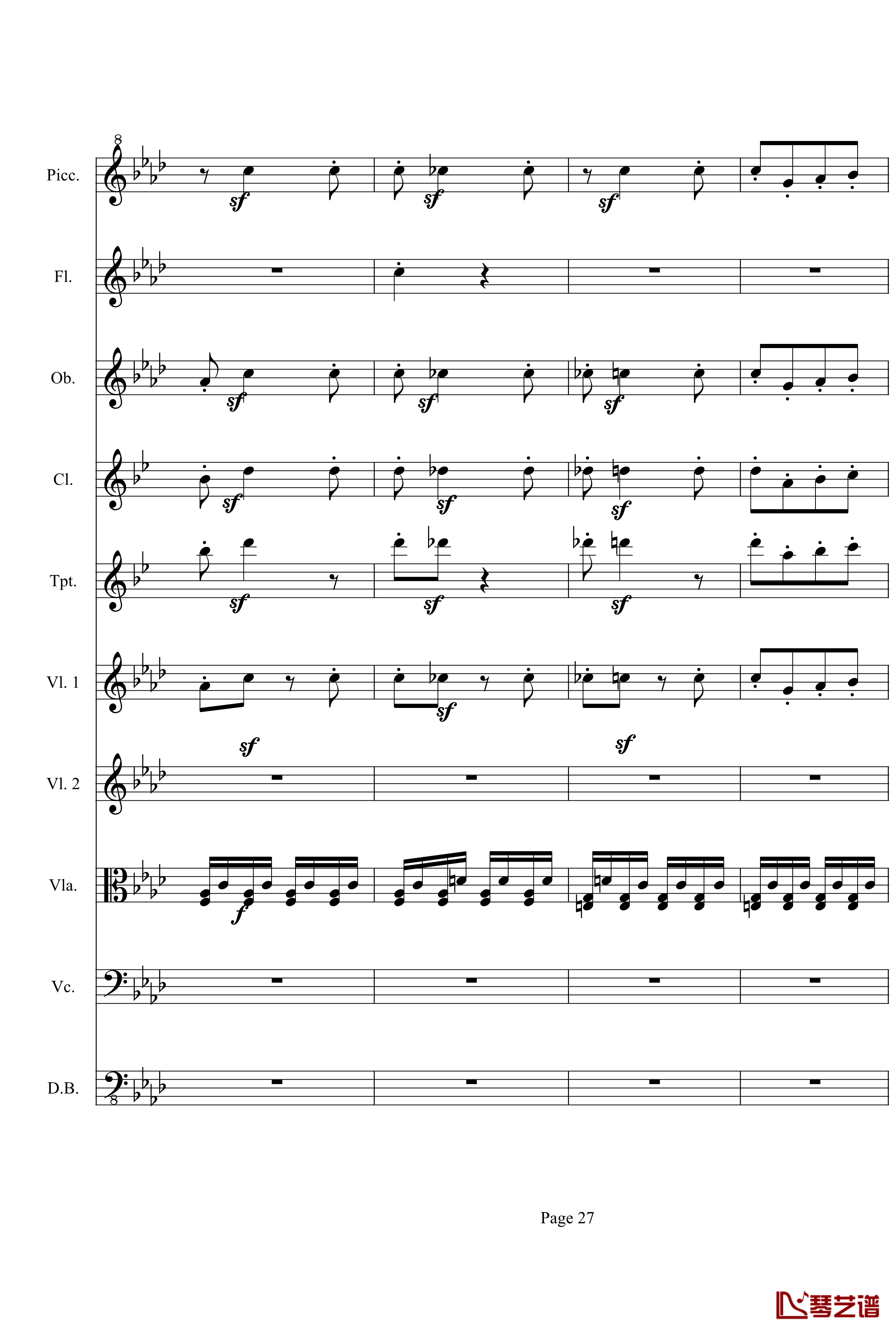 奏鸣曲之交响第23首Ⅲ钢琴谱--贝多芬-beethoven27