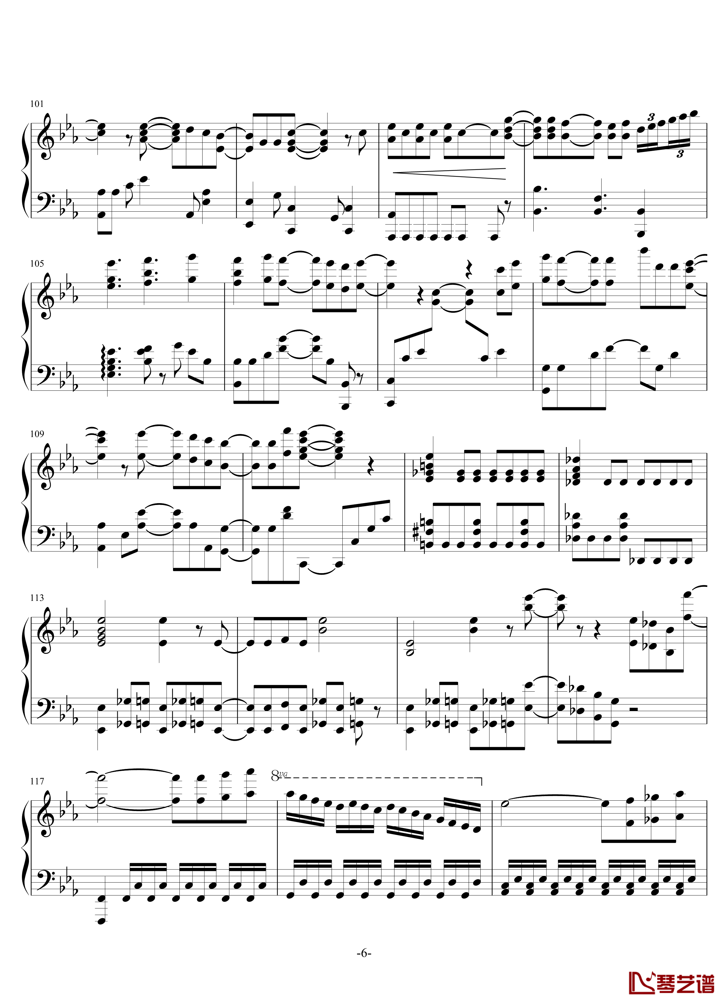 Butterfly钢琴谱-数码宝贝OP1-和田光司6