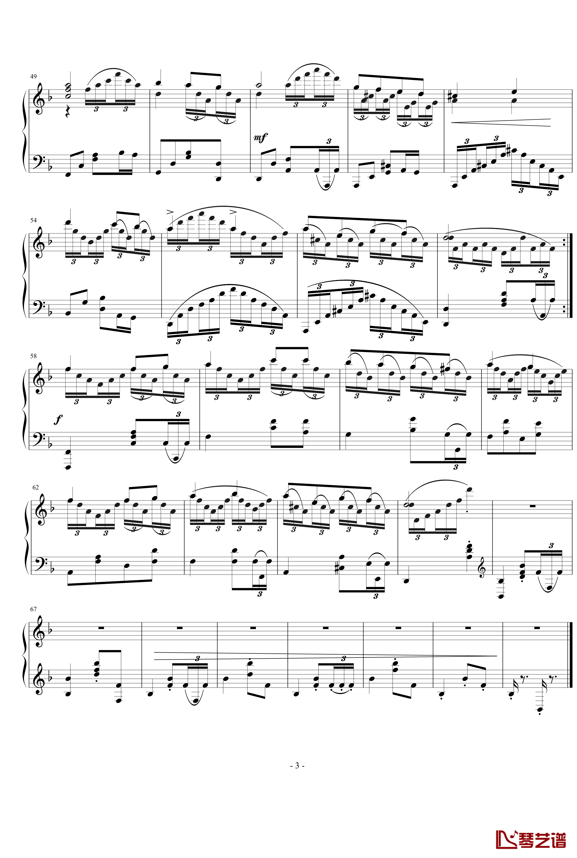 练习曲op.24 no.3钢琴谱-卡刚杜亚-yutianyue1263