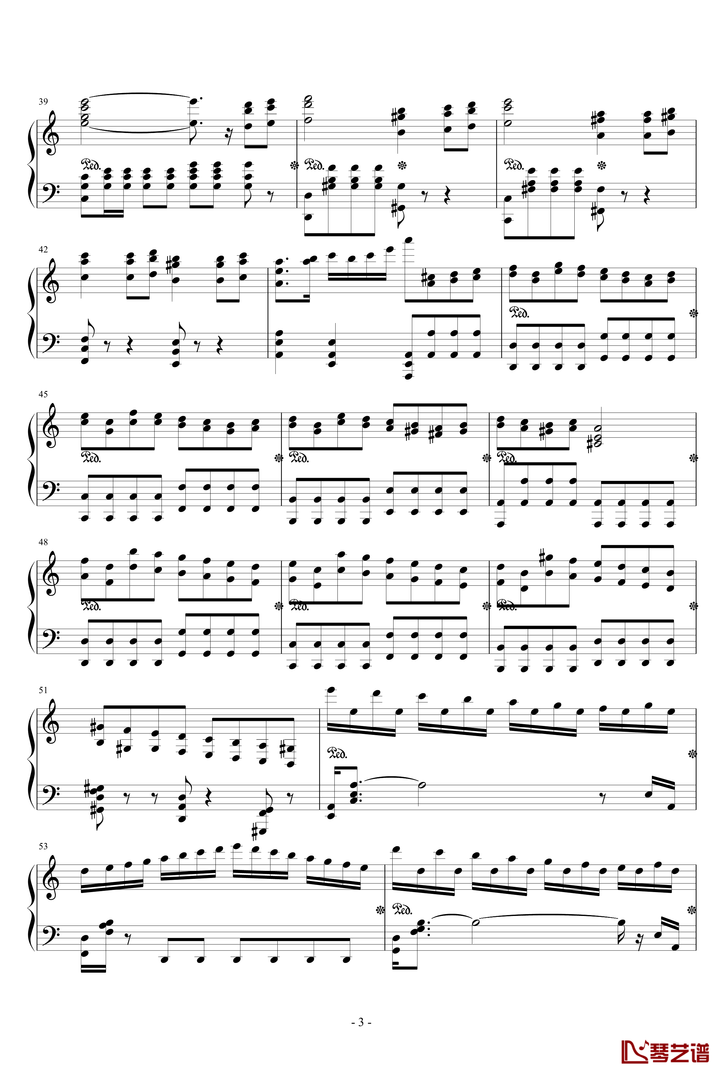 悲伤·第三乐章钢琴谱-贝多芬-beethoven3