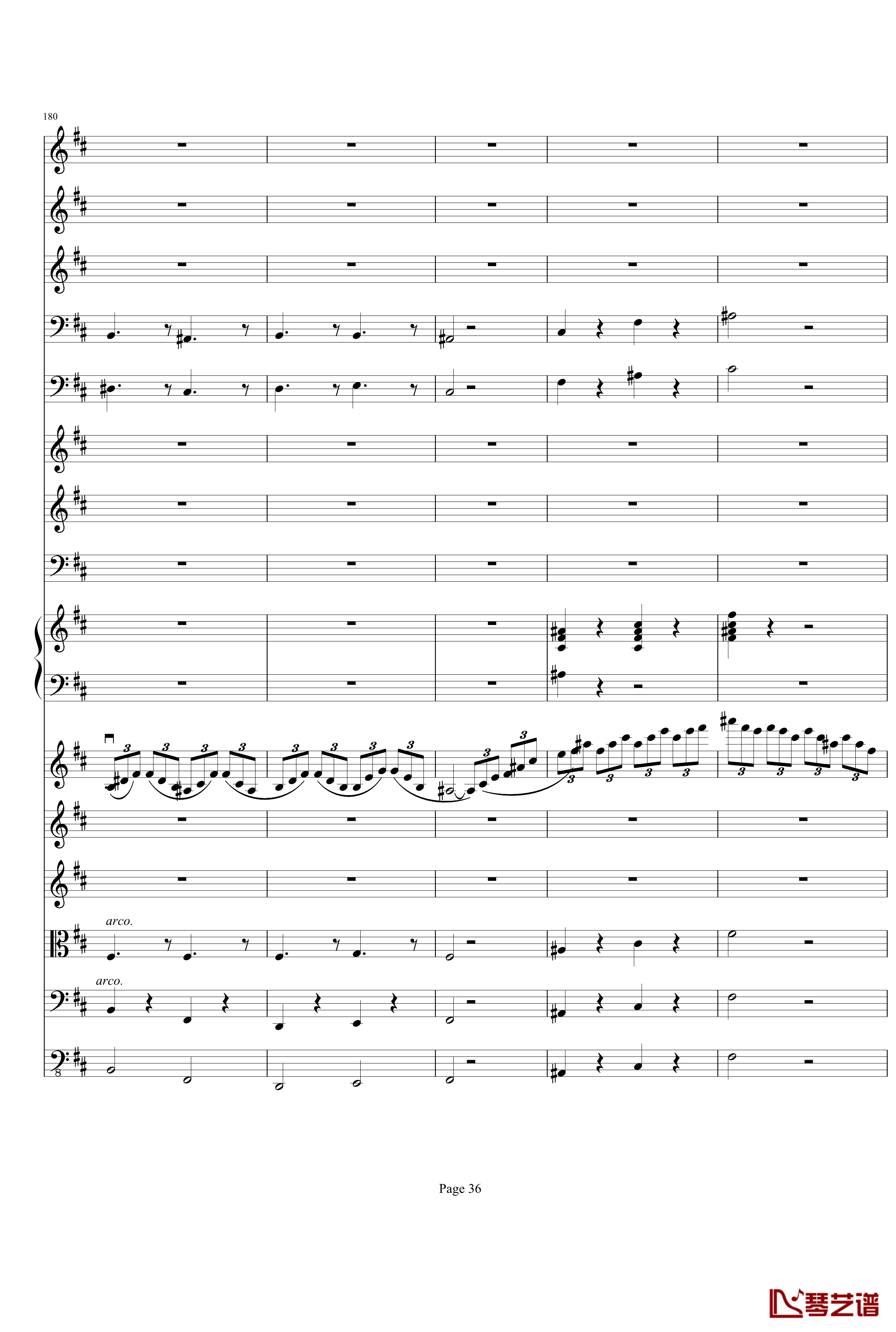 b小调小提琴协奏曲第三乐章钢琴谱-总谱-项道荣36