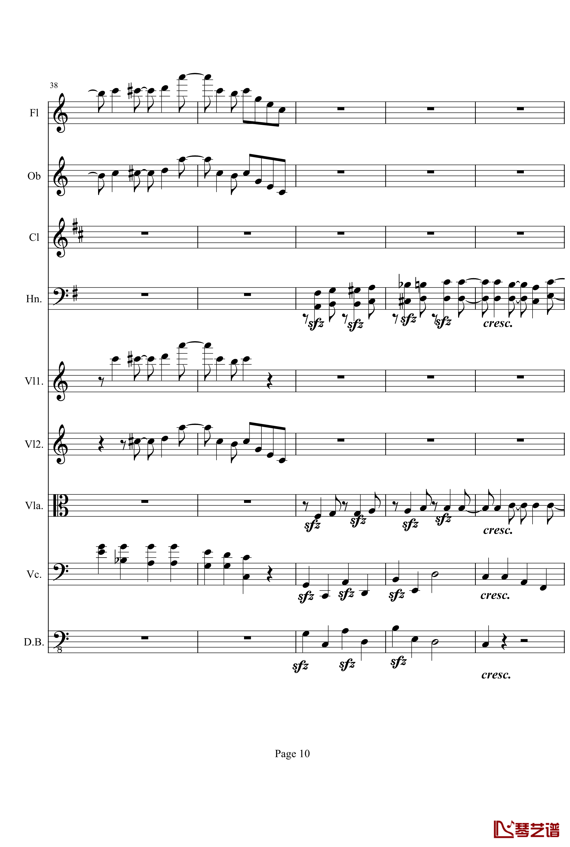 奏鸣曲之交响钢琴谱-第10首-Ⅱ-贝多芬-beethoven10