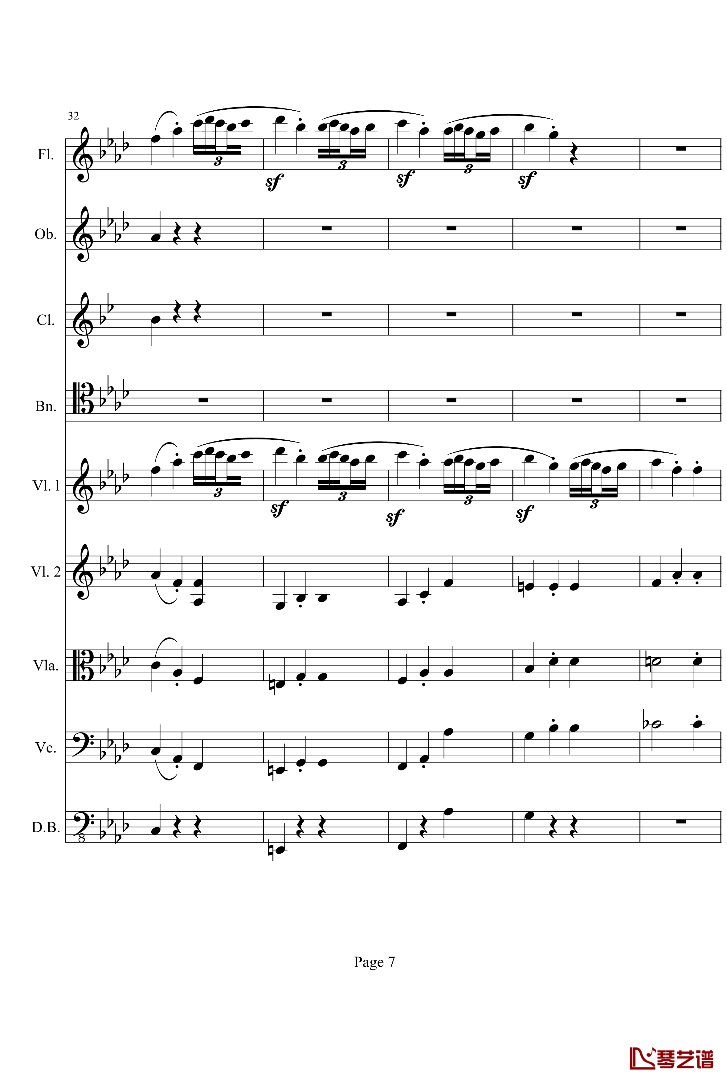 奏鸣曲之交响钢琴谱-第1首-Ⅲ-贝多芬-beethoven7