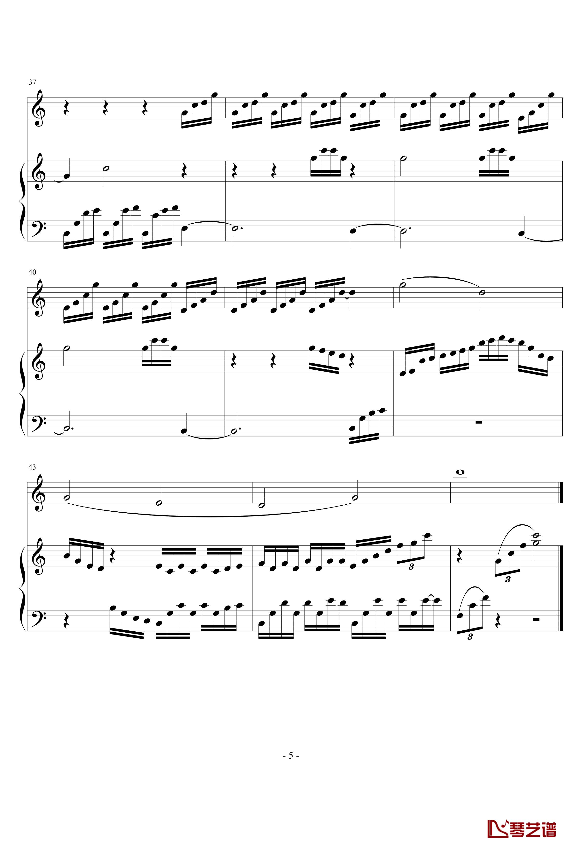 回忆钢琴谱-尼柯5