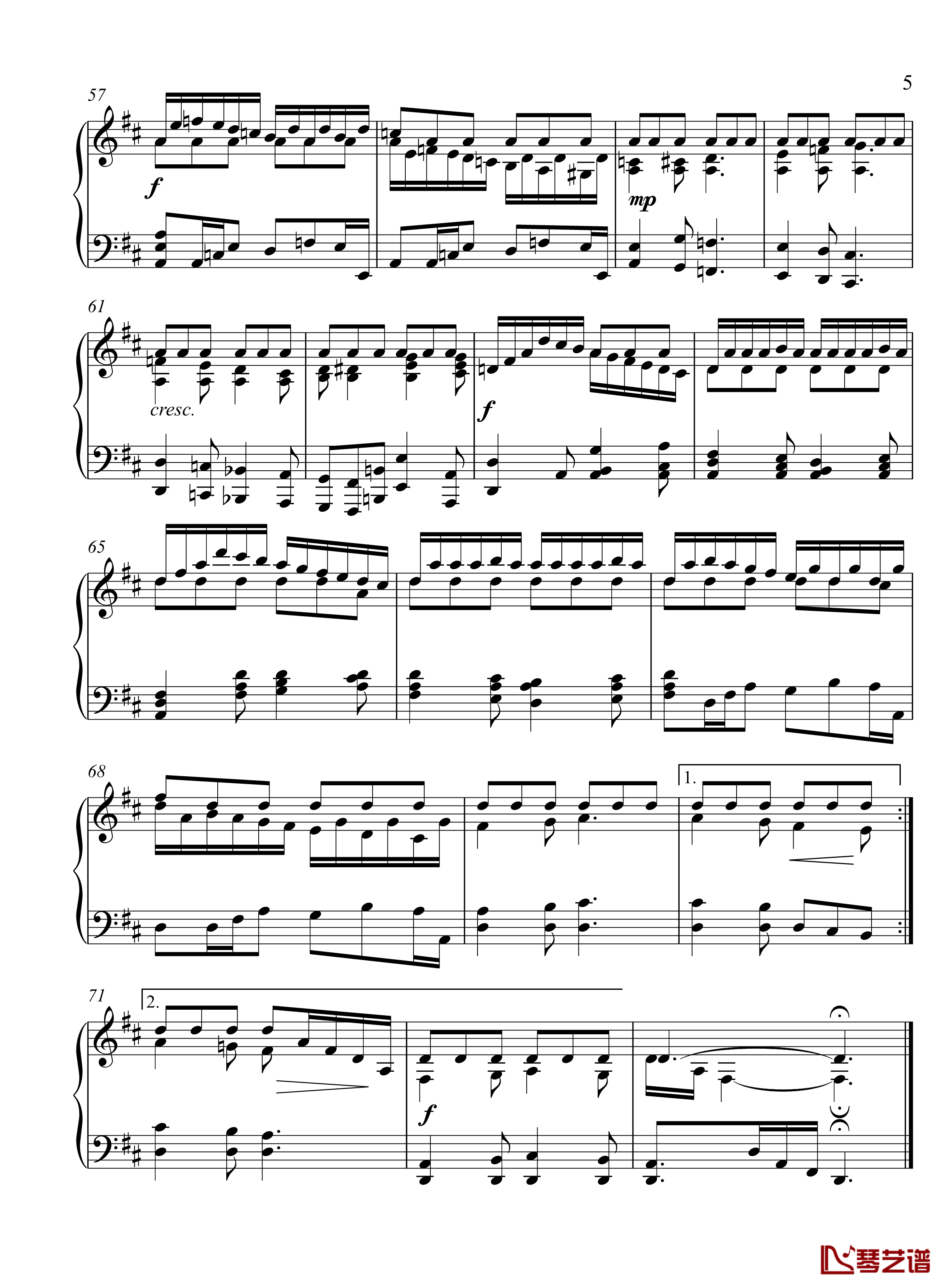 辛普森D大调第三练习曲钢琴谱-辛普森5