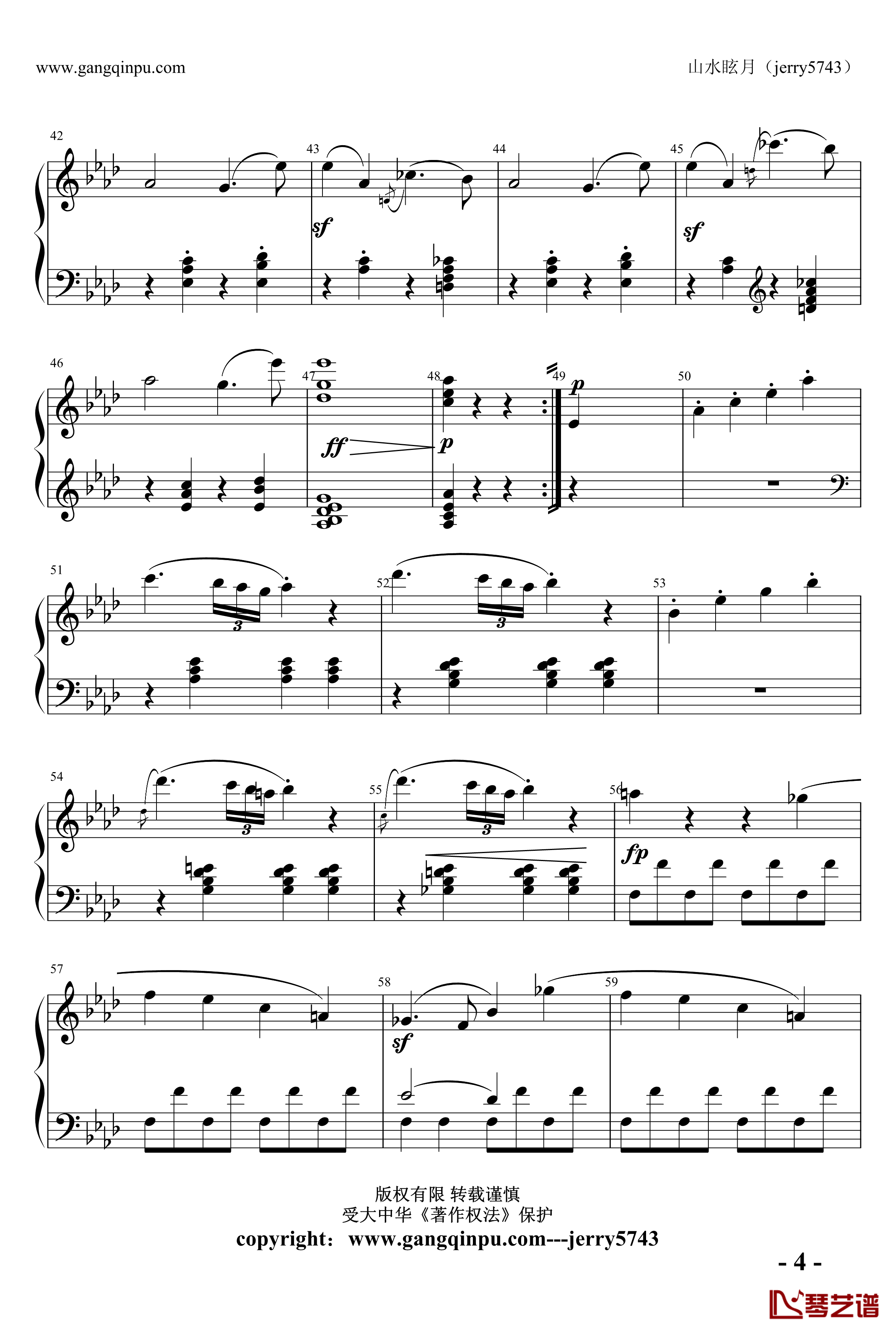 Piano Sonata No 1 part 1钢琴谱-贝多芬-beethoven4