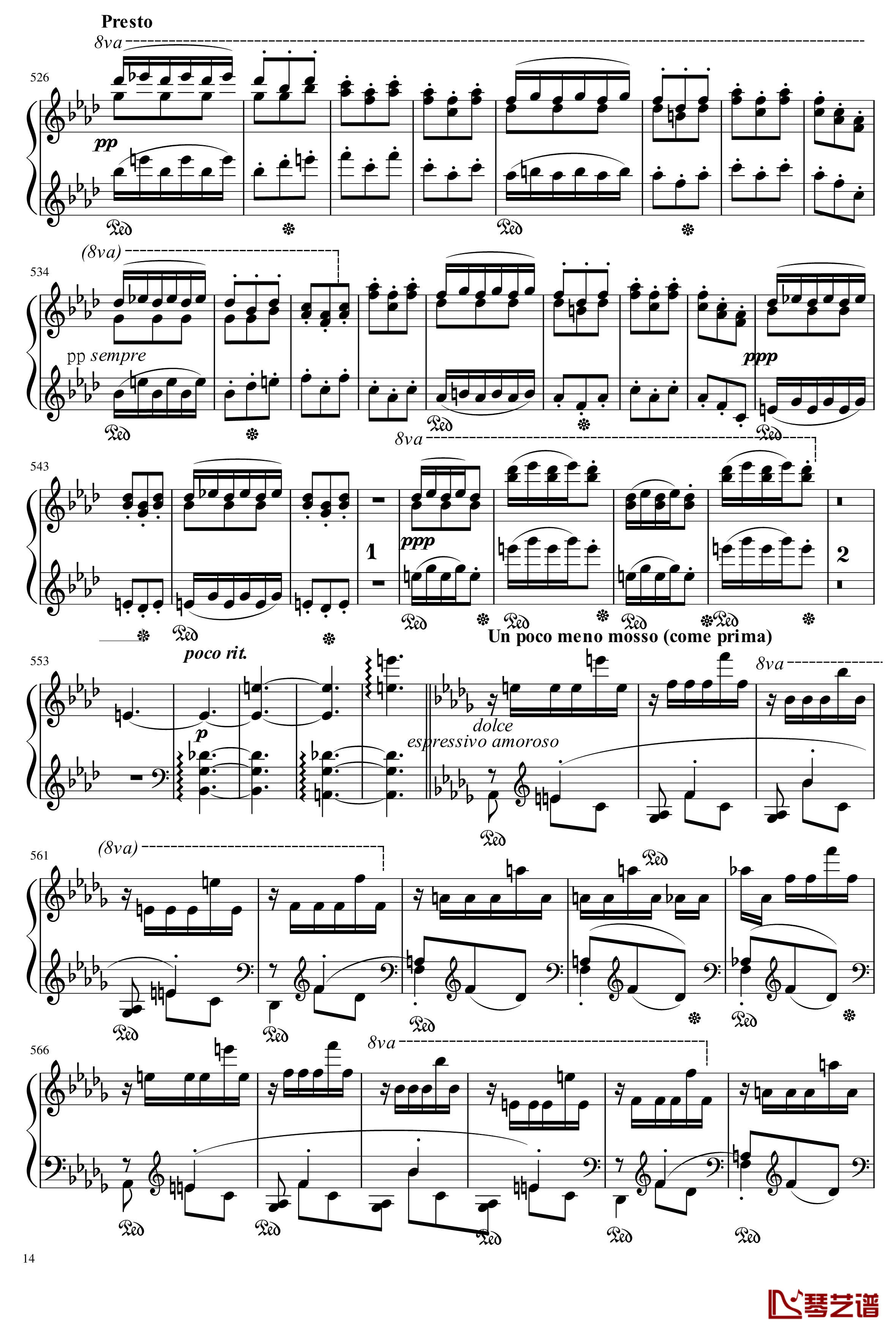 Mephisto Waltz No. 1 S. 514钢琴谱-李斯特14